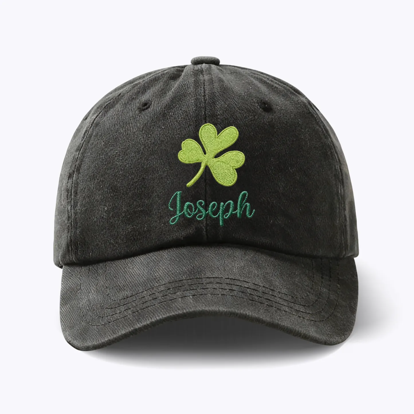 Custom Embroidered Lucky Clover Name Cap for St. Patrick's Day