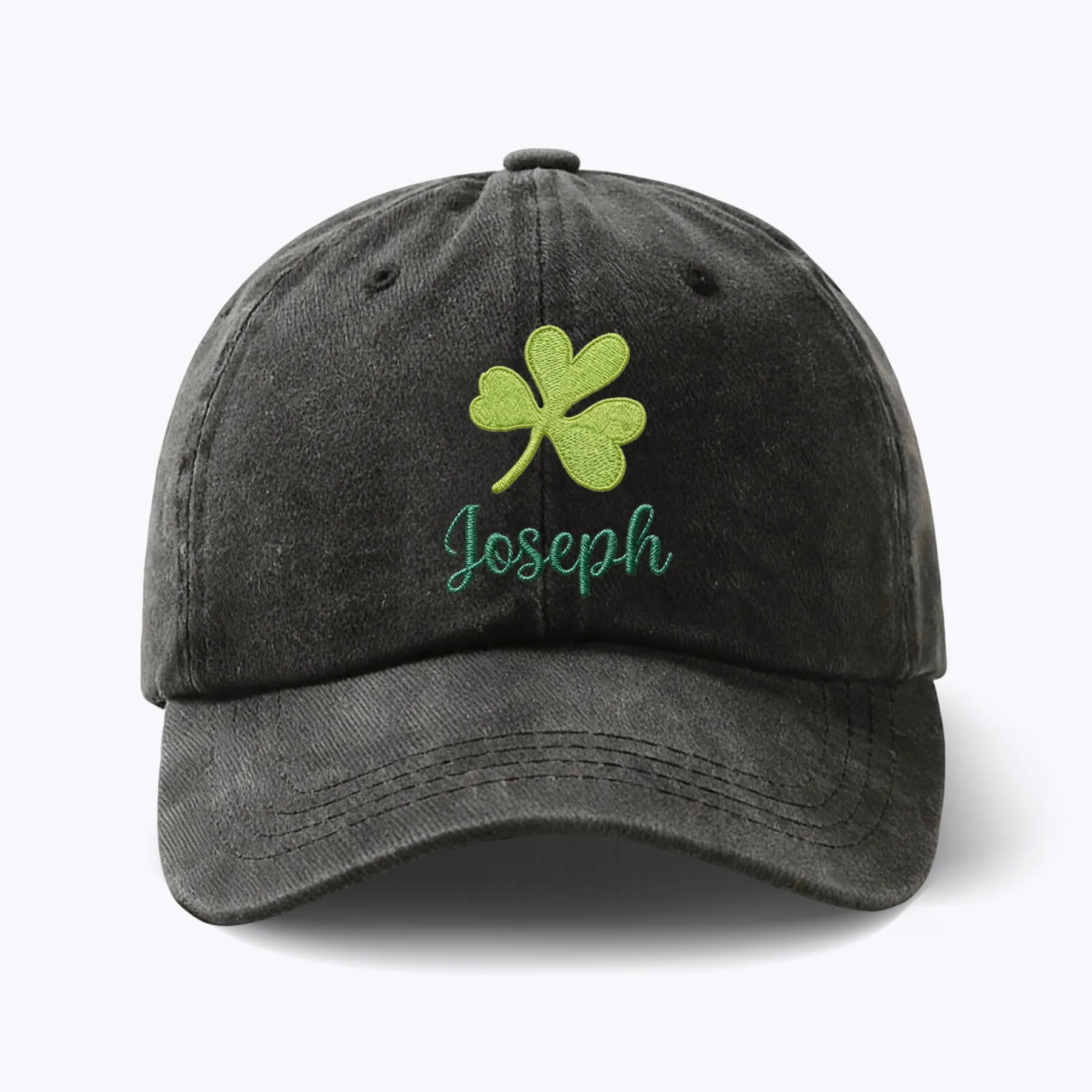Custom Embroidered Lucky Clover Name Cap for St. Patrick's Day