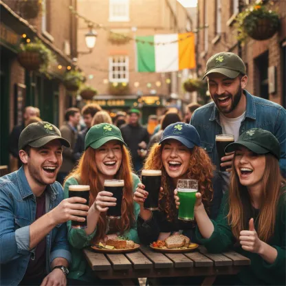 Custom Embroidered Lucky Clover Name Cap for St. Patrick's Day