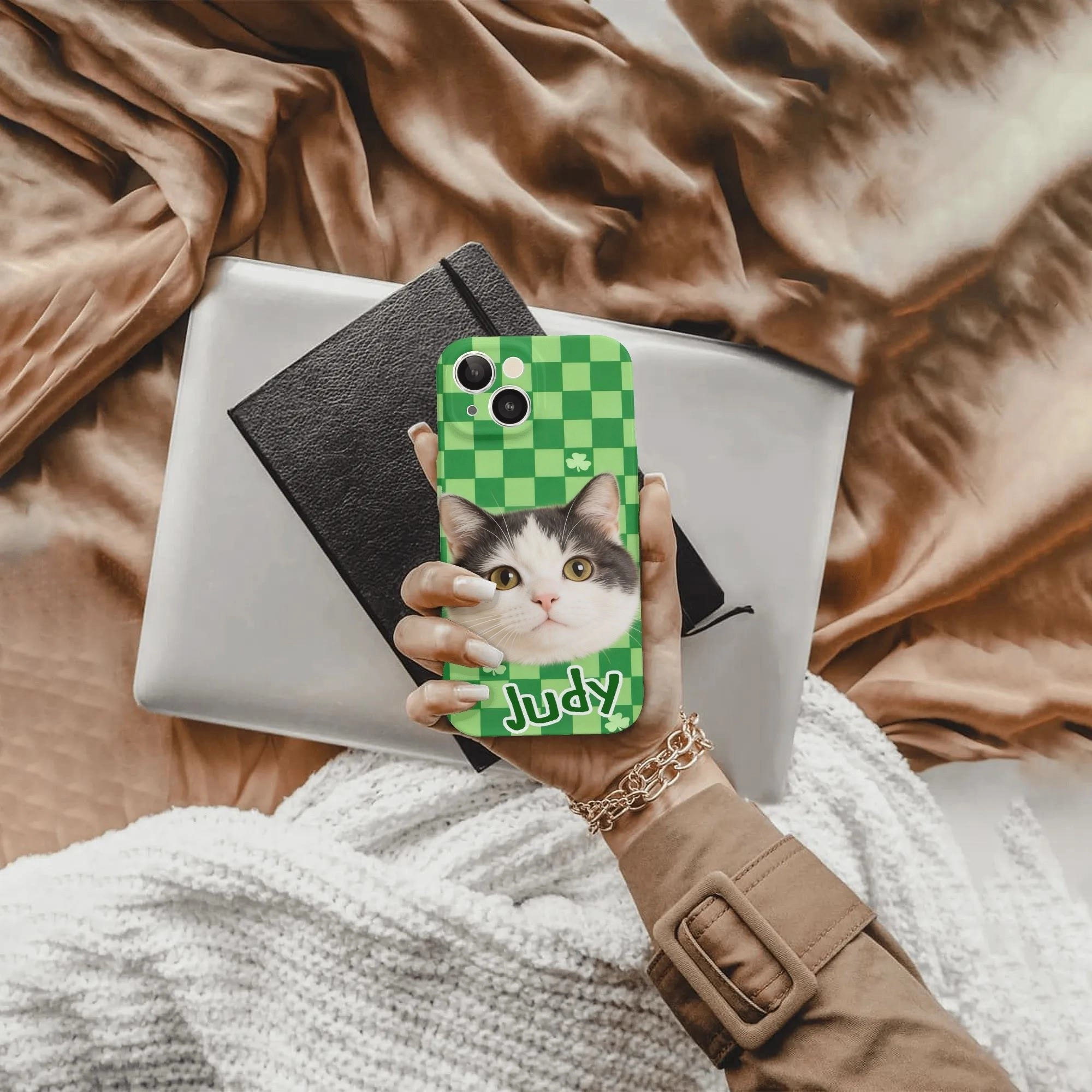 Custom Dog Cat Pet Face Photo Name Phone Case