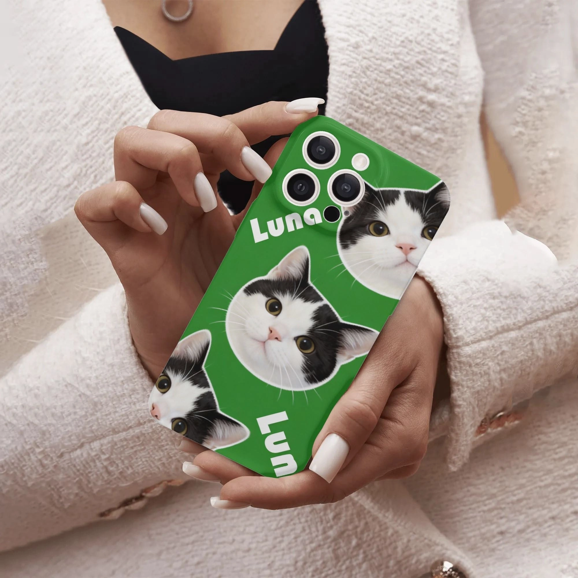 Custom Name Dog Cat Pet Face Photo Phone Case