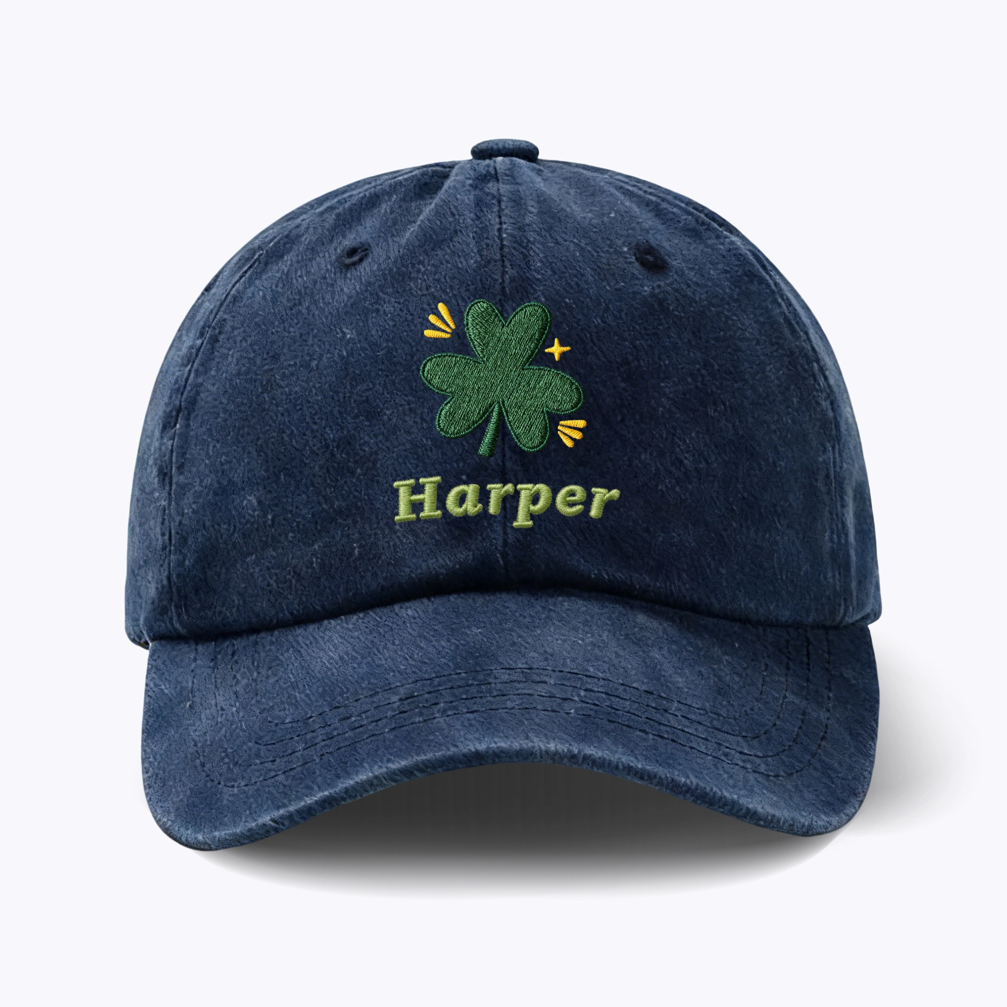 Custom Embroidered Name Lucky Clover Cap for St. Patrick's Day