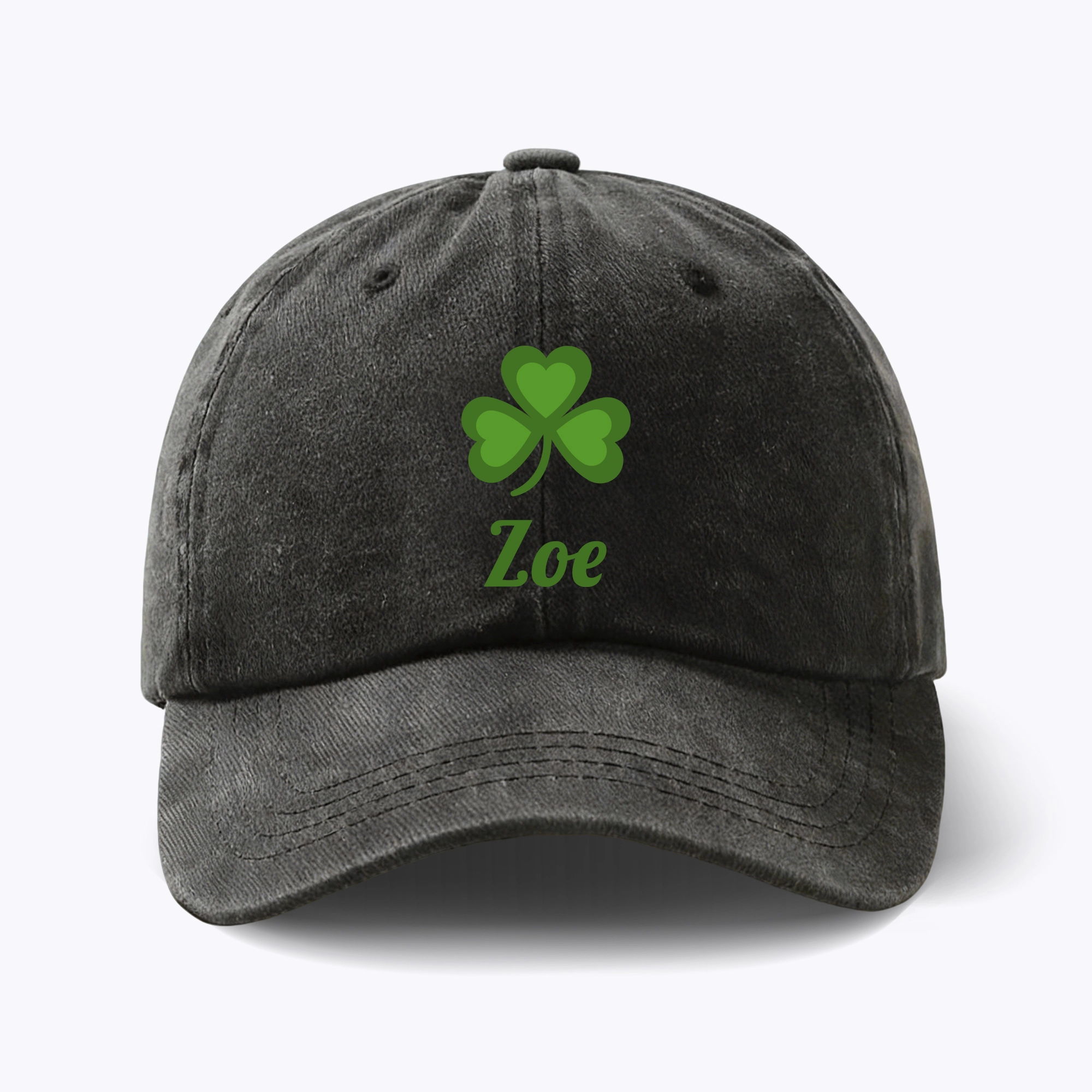 Custom Printed Lucky Clover Name Cap for St. Patrick's Day