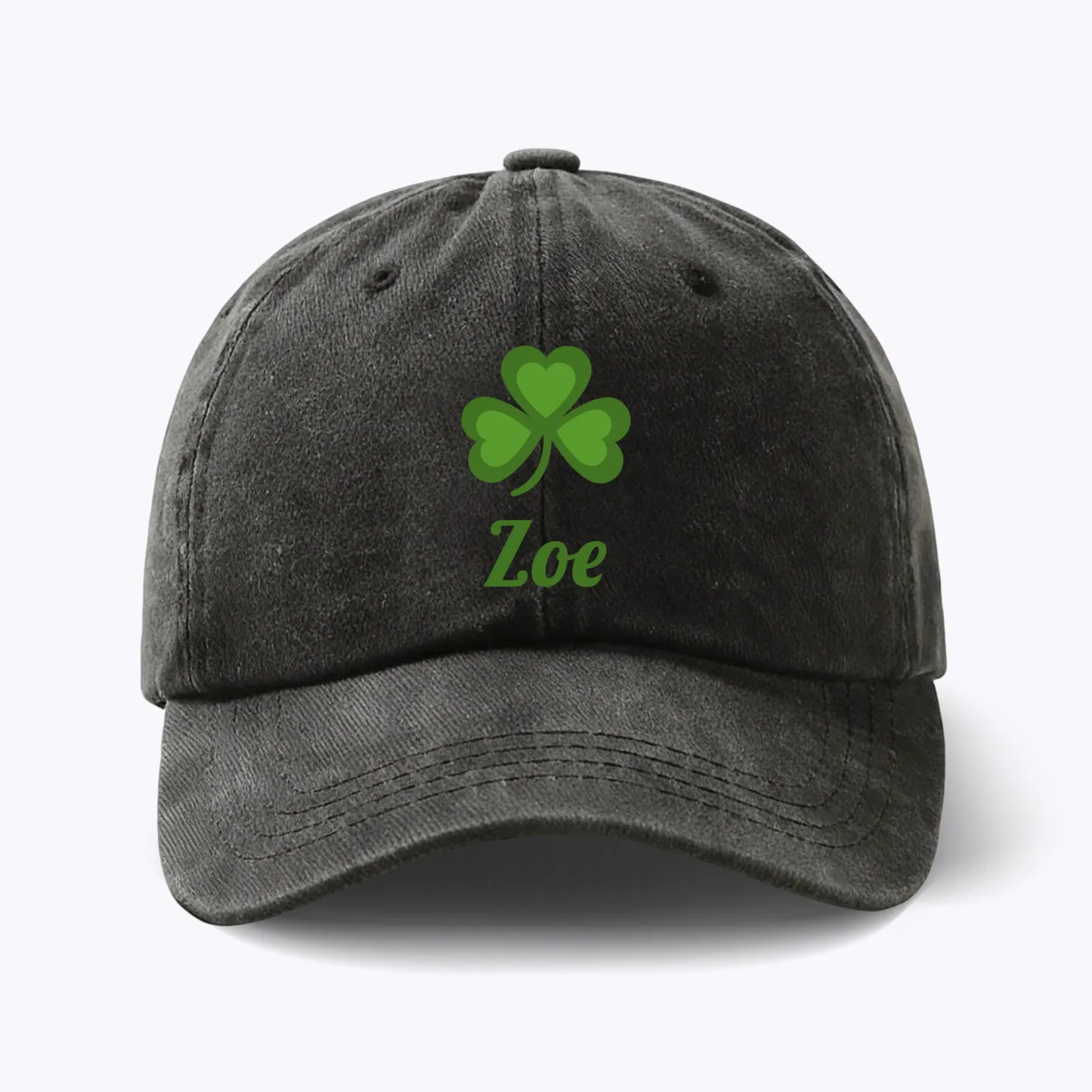 Custom Printed Lucky Clover Name Cap for St. Patrick's Day