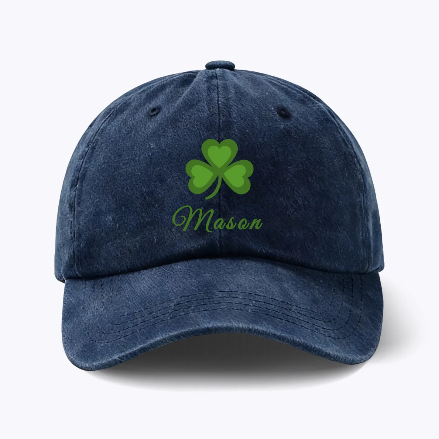 Custom Printed Lucky Clover Name Cap for St. Patrick's Day