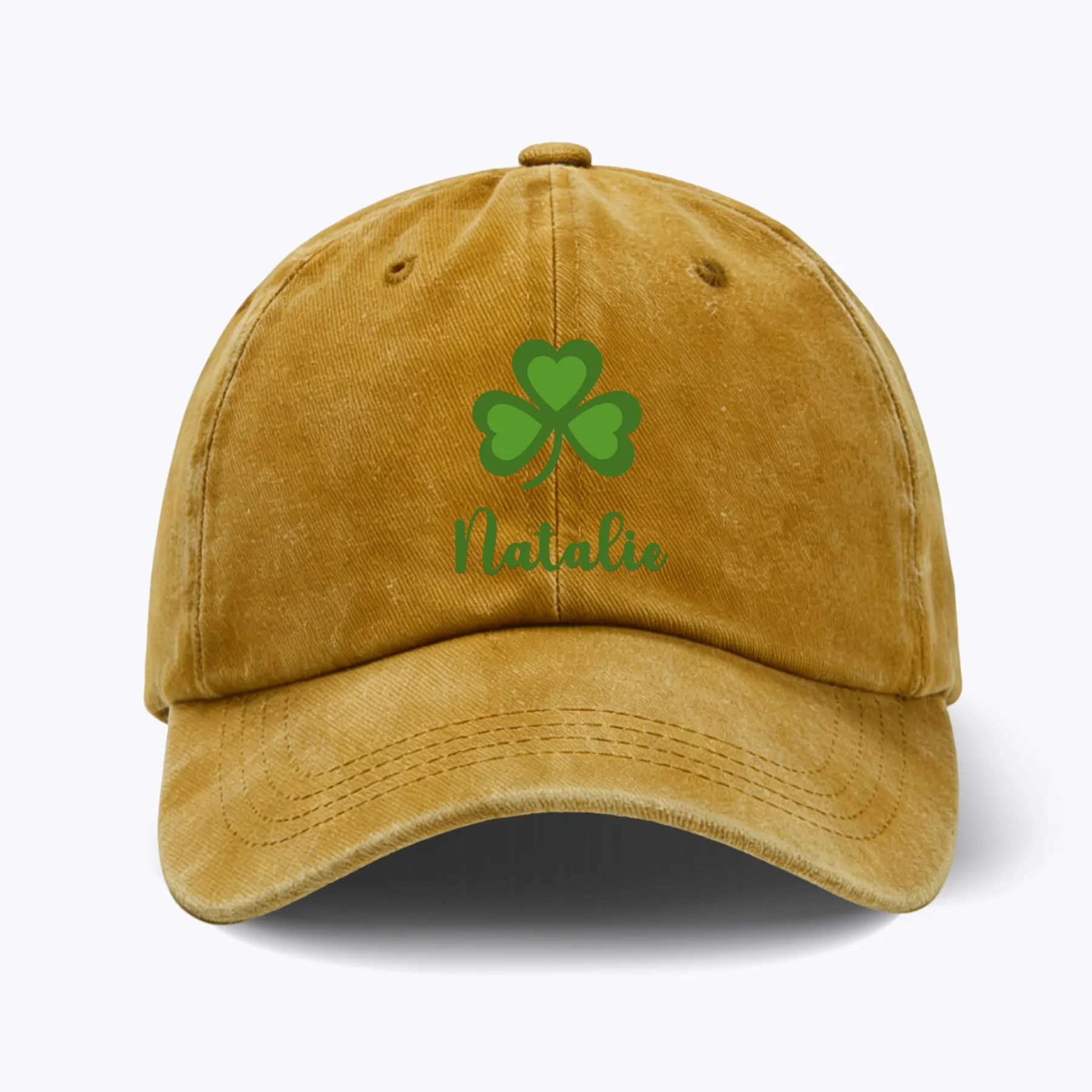 Custom Printed Lucky Clover Name Cap for St. Patrick's Day