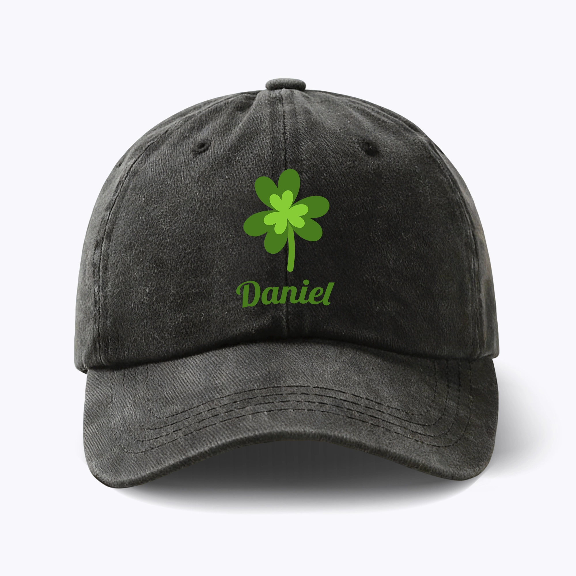 Custom Printed Name Lucky Clover Multi-color Cap for St. Patrick's Day