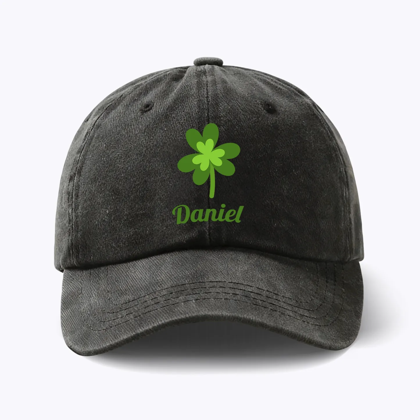 Custom Printed Name Lucky Clover Multi-color Cap for St. Patrick's Day