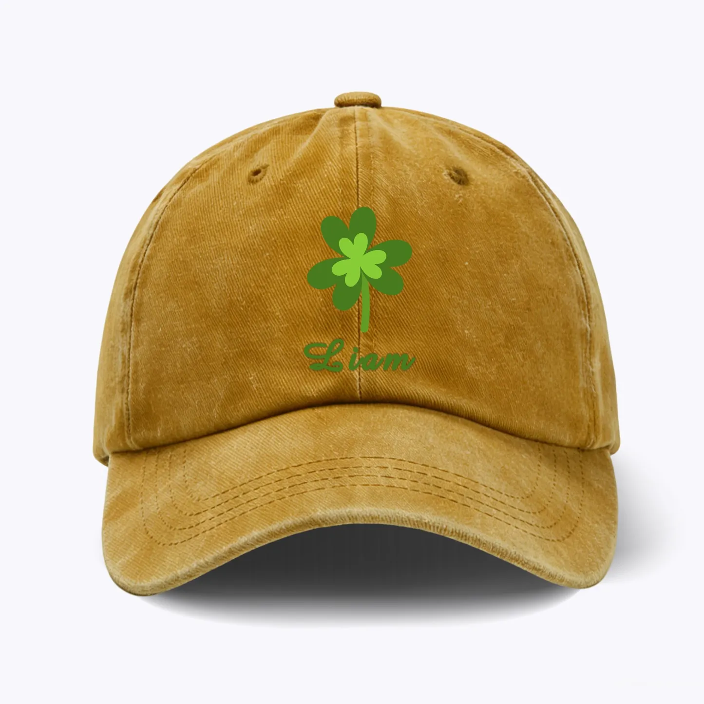 Custom Printed Name Lucky Clover Multi-color Cap for St. Patrick's Day