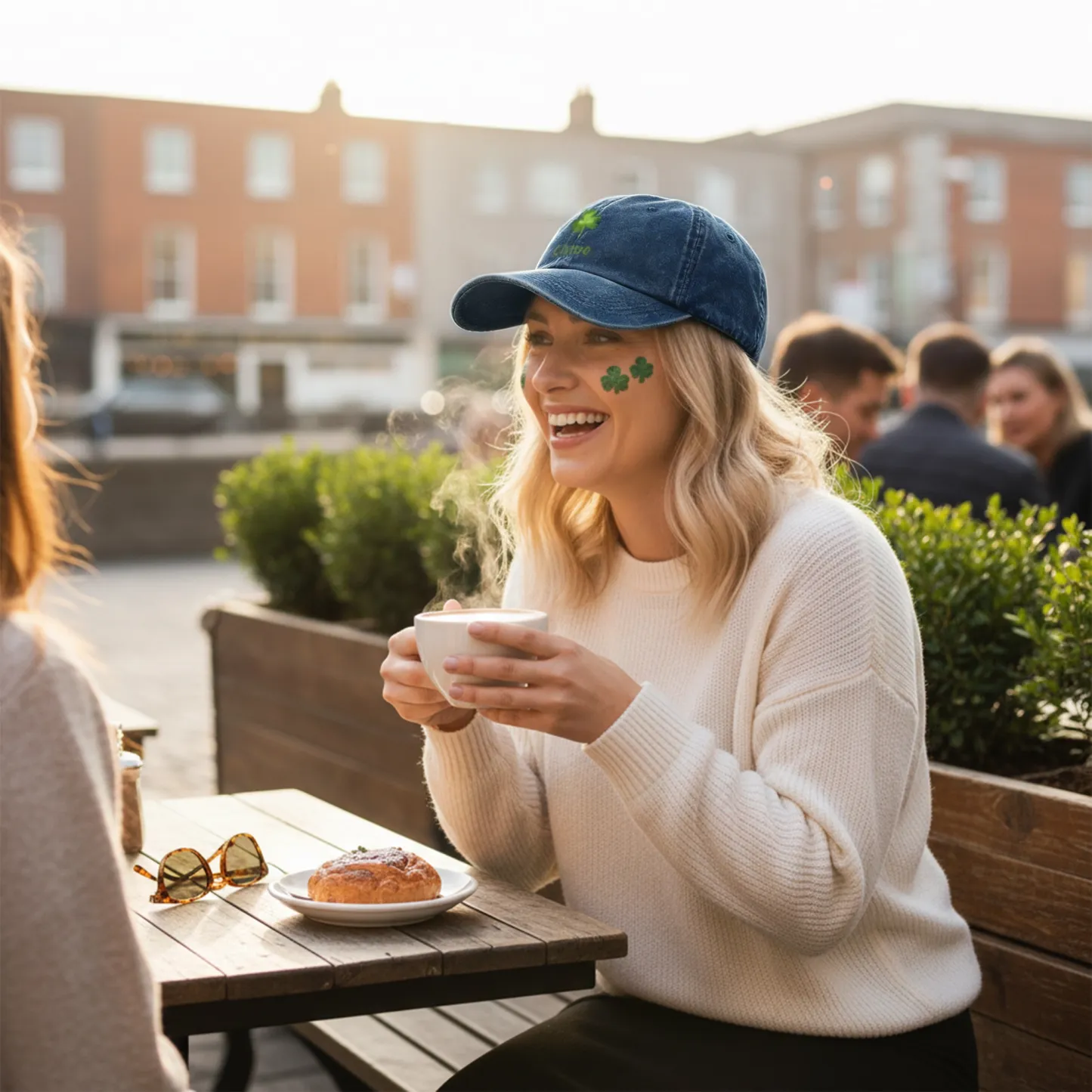 Custom Printed Name Lucky Clover Multi-color Cap for St. Patrick's Day