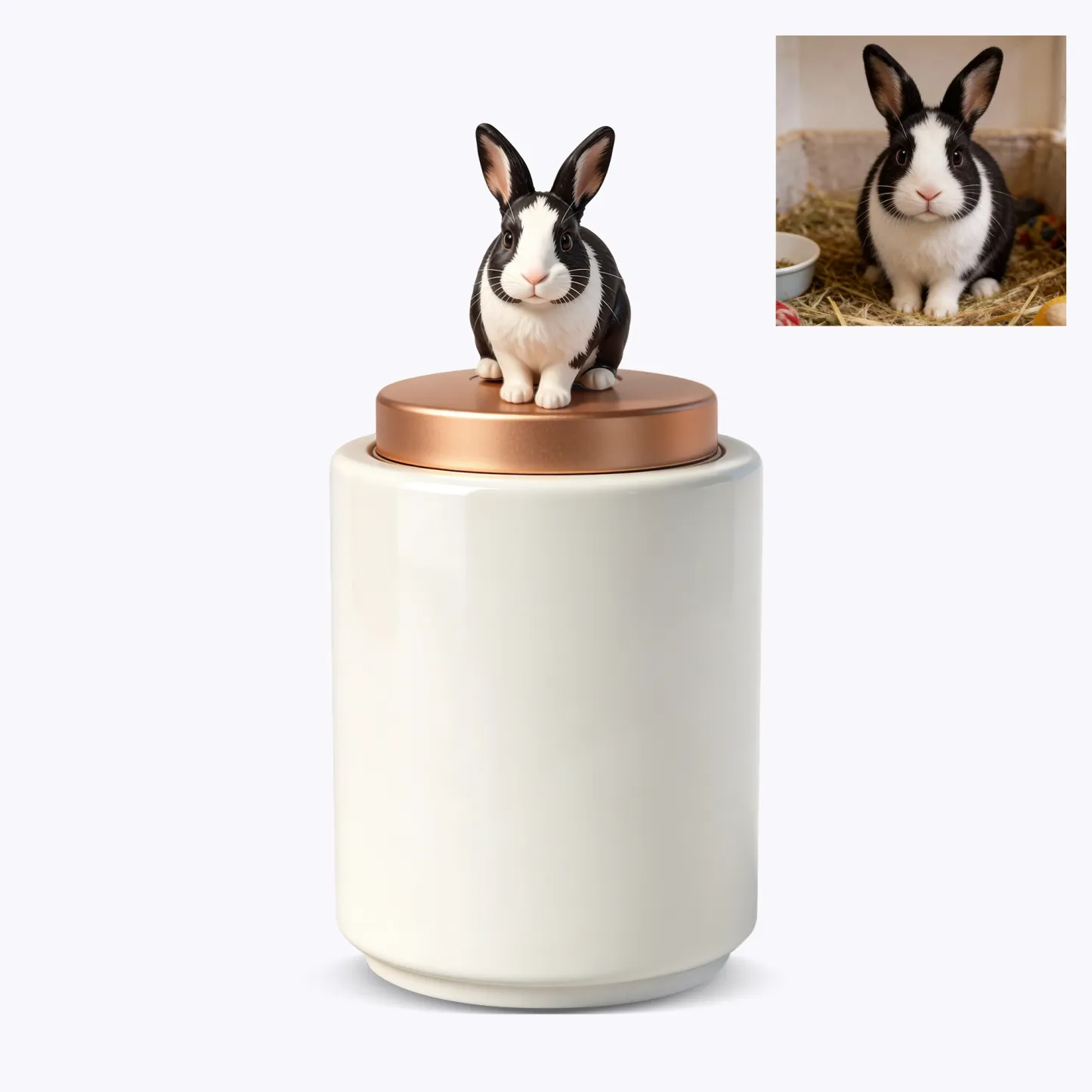 Custom 3D Handmade Ceramic Full Body Pet Figurine Memorial Urn
