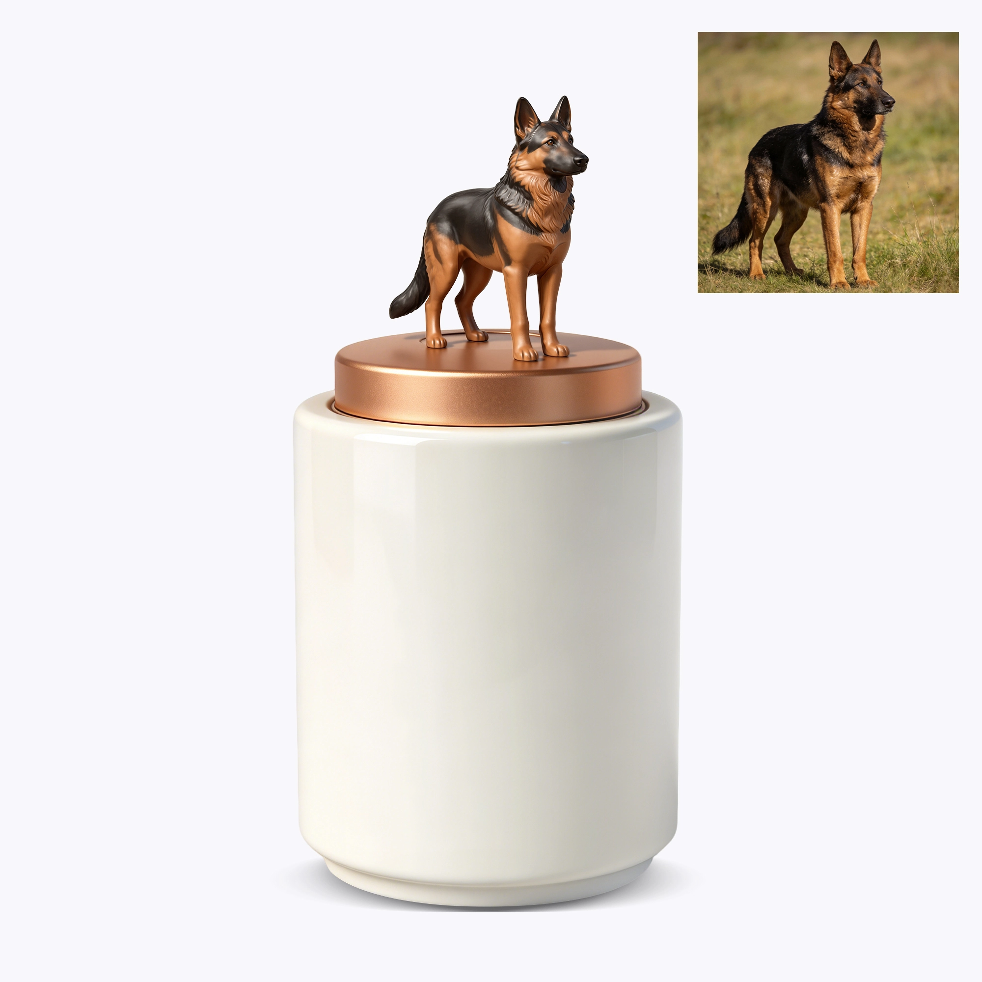 Custom 3D Handmade Ceramic Full Body Pet Figurine Memorial Urn
