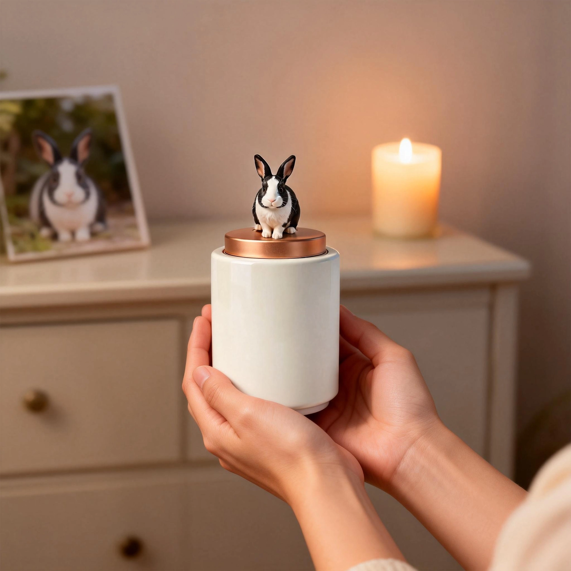 Custom 3D Handmade Ceramic Full Body Pet Figurine Memorial Urn