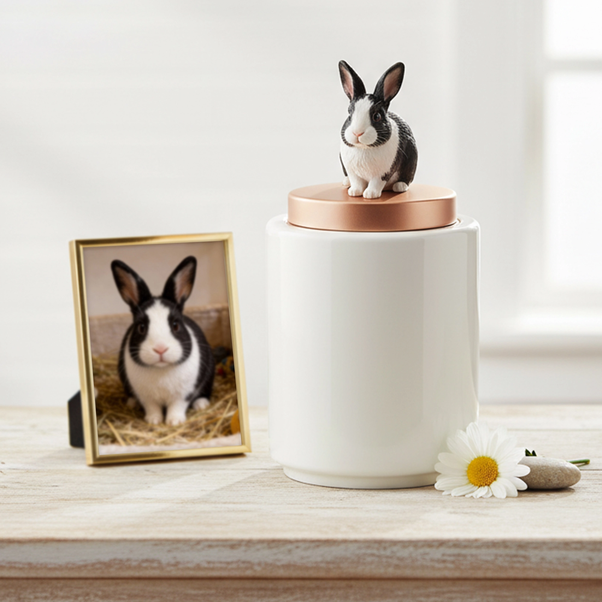 Custom 3D Handmade Ceramic Full Body Pet Figurine Memorial Urn