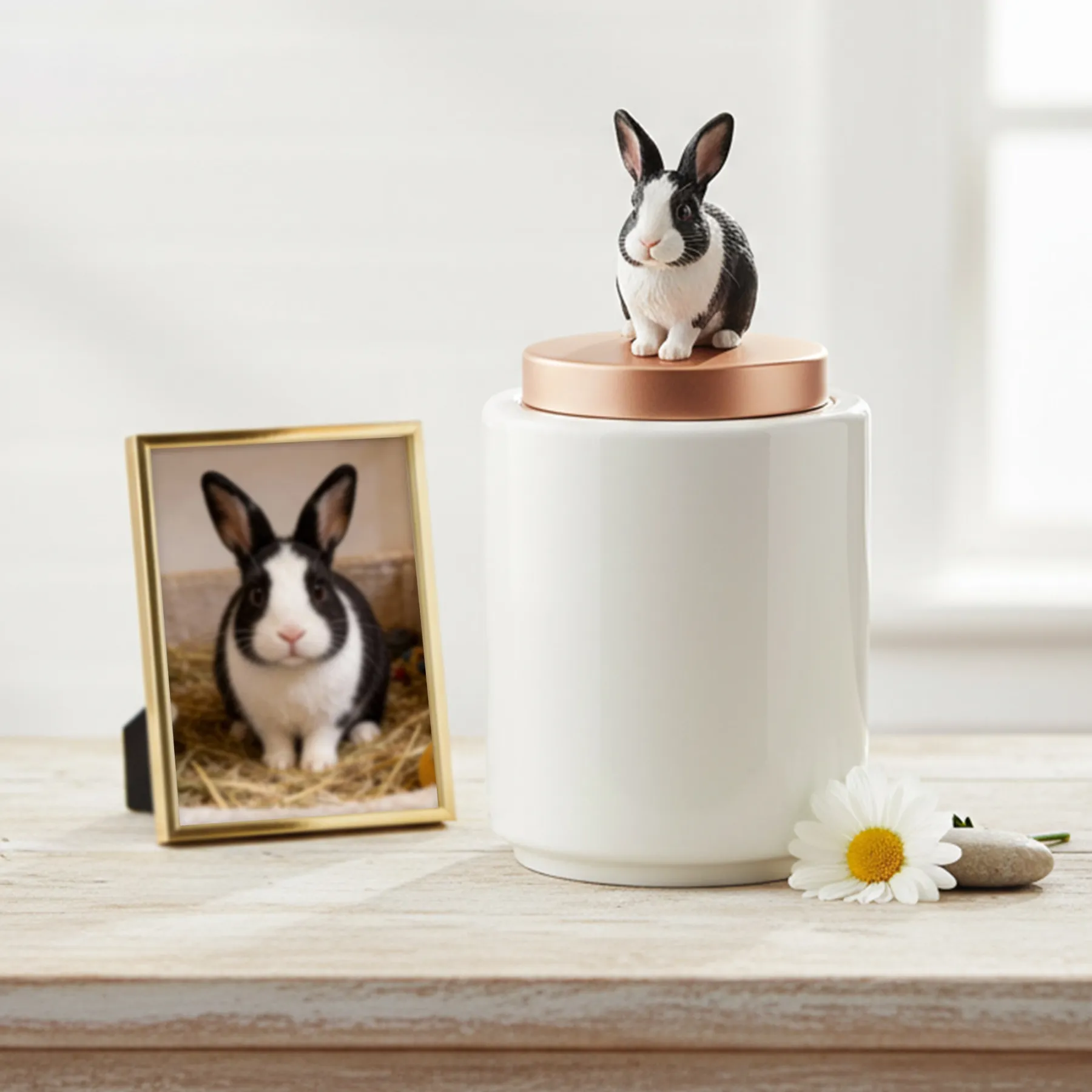 Custom 3D Handmade Ceramic Full Body Pet Figurine Memorial Urn