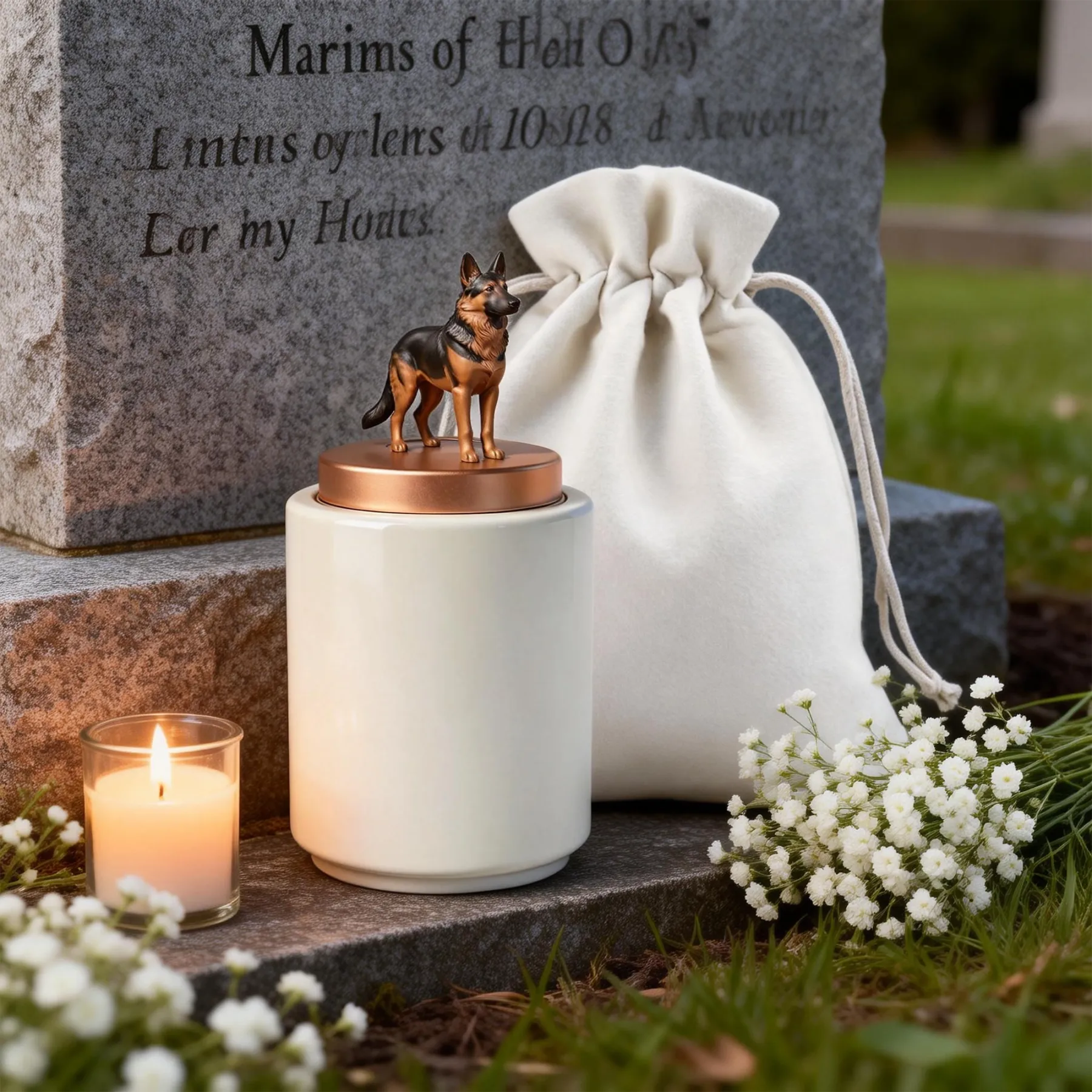 Custom 3D Handmade Ceramic Full Body Pet Figurine Memorial Urn