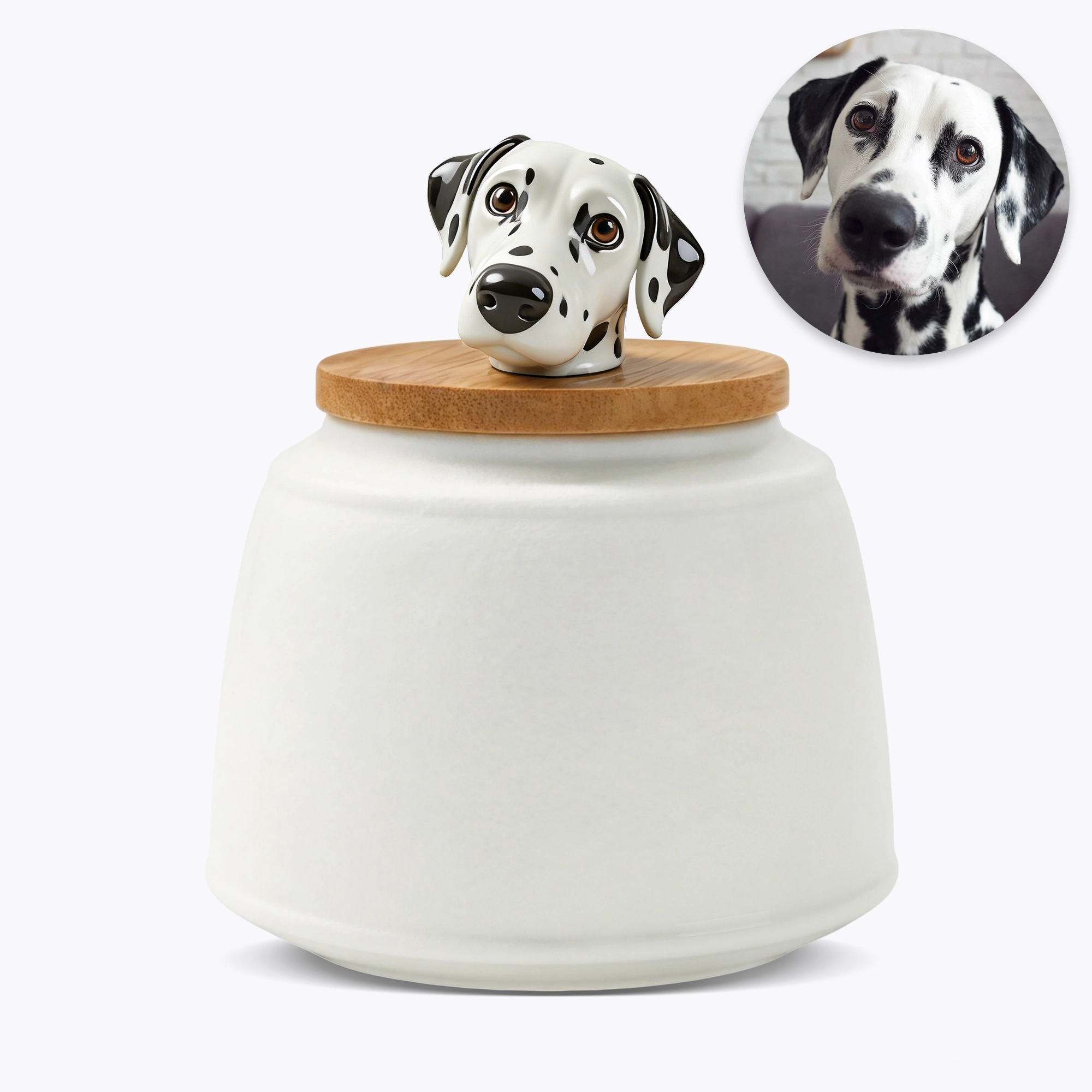 Custom 3D Handmade Ceramic Pet Head Urn Pet Memorial