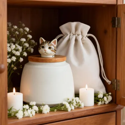 Custom 3D Handmade Ceramic Pet Head Urn Pet Memorial