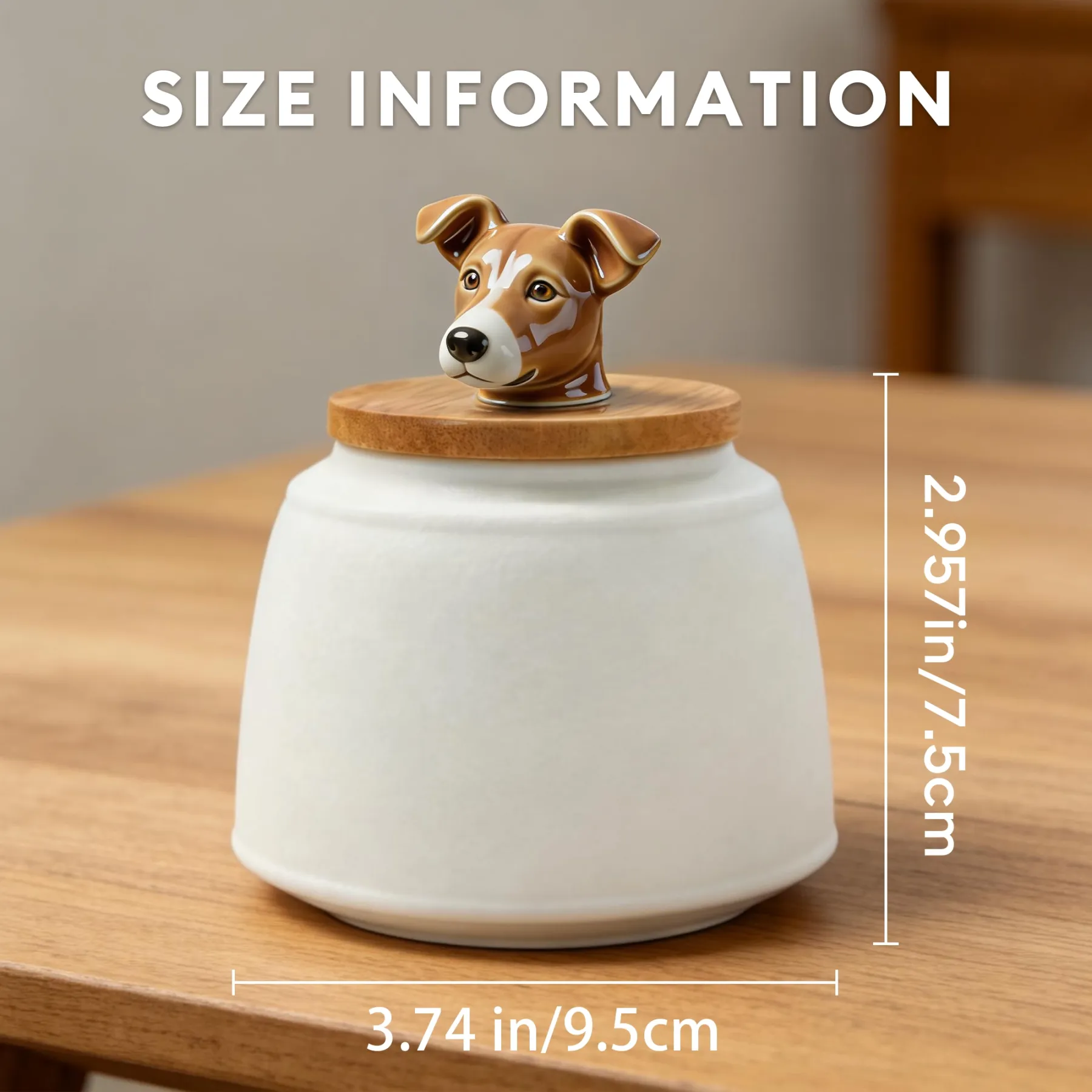 Custom 3D Handmade Ceramic Pet Head Urn Pet Memorial