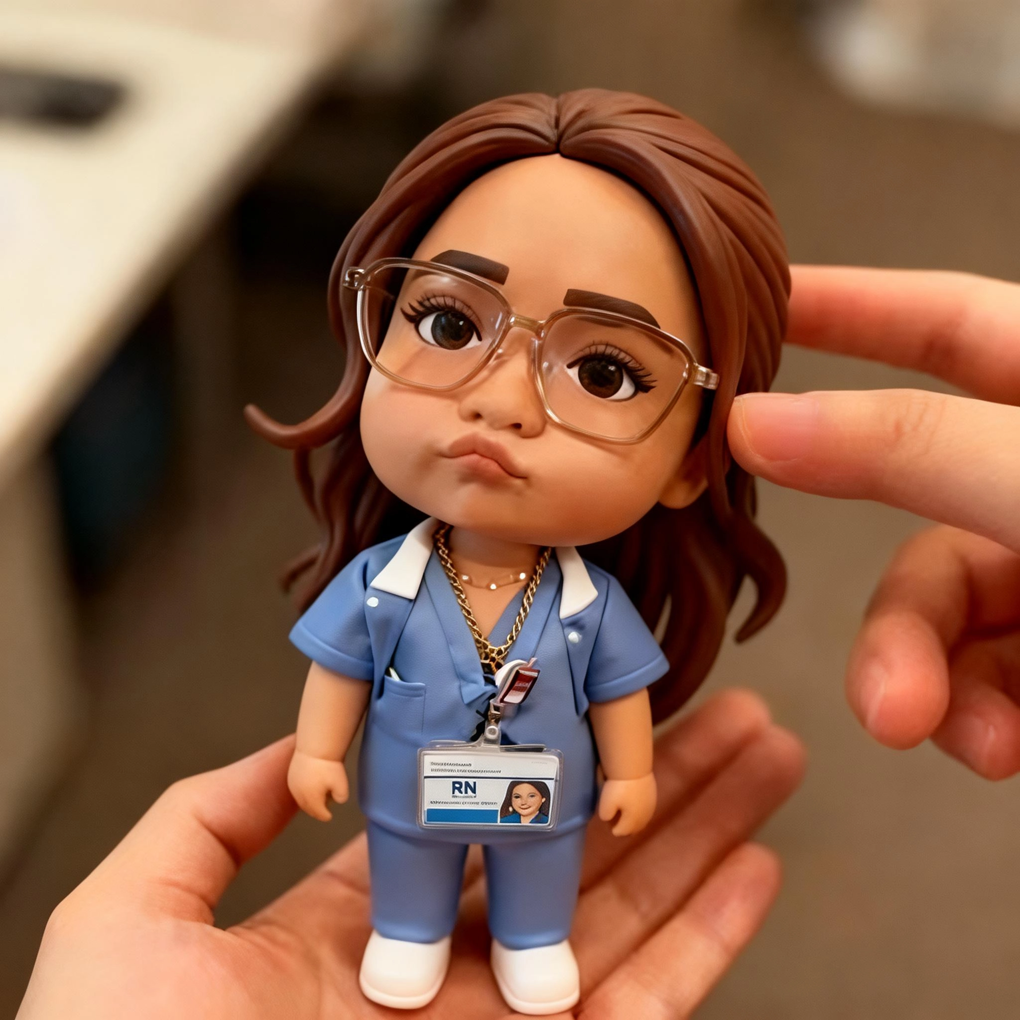 Custom Nurse Highly Realistic Full-Color 3D Printed Chibi Figurine