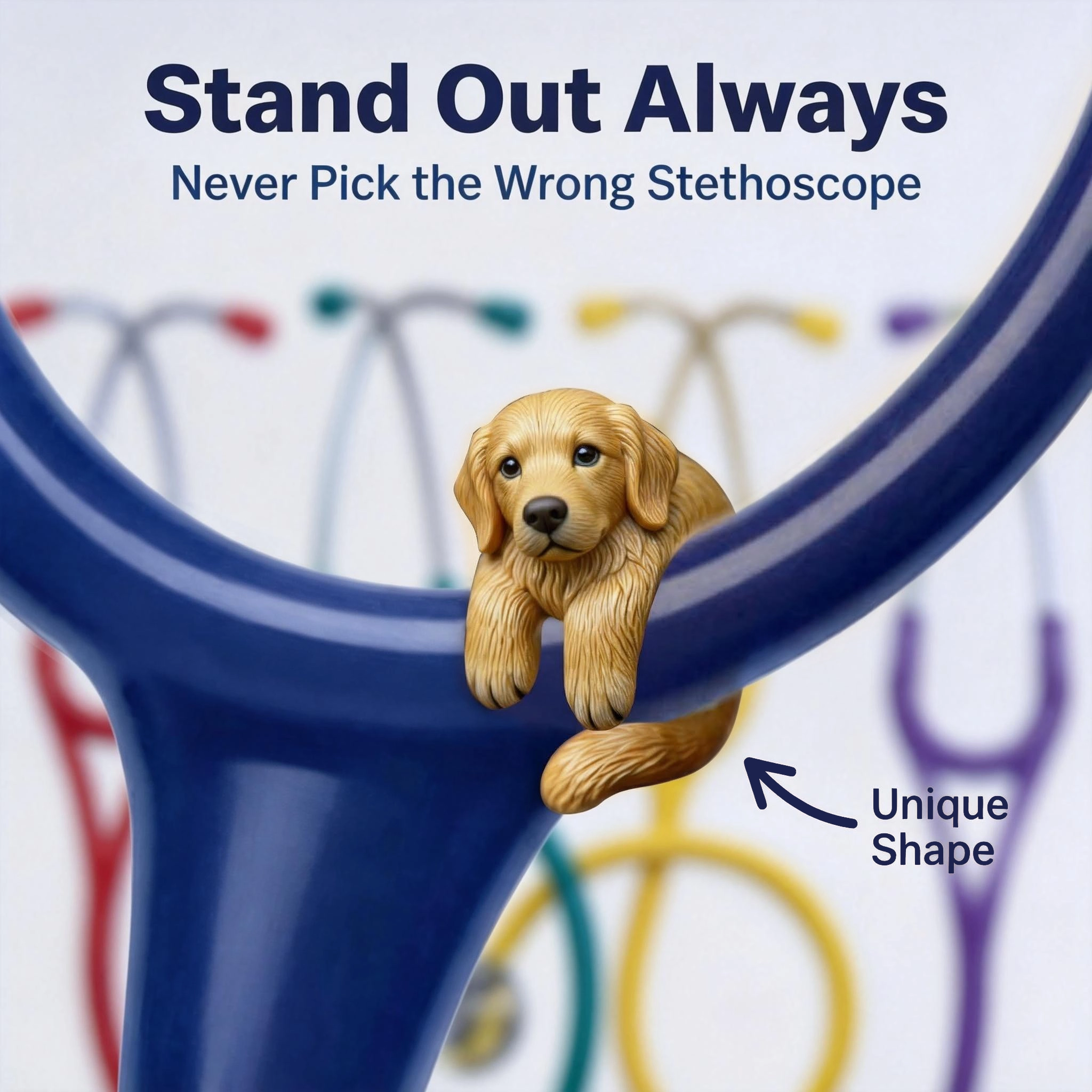 Custom 3D Handmade Ceramic-like Dog Cat Pet Stethoscope Tag for Veterinarians Nurses Doctors Medical Staff Nurses Week Gift