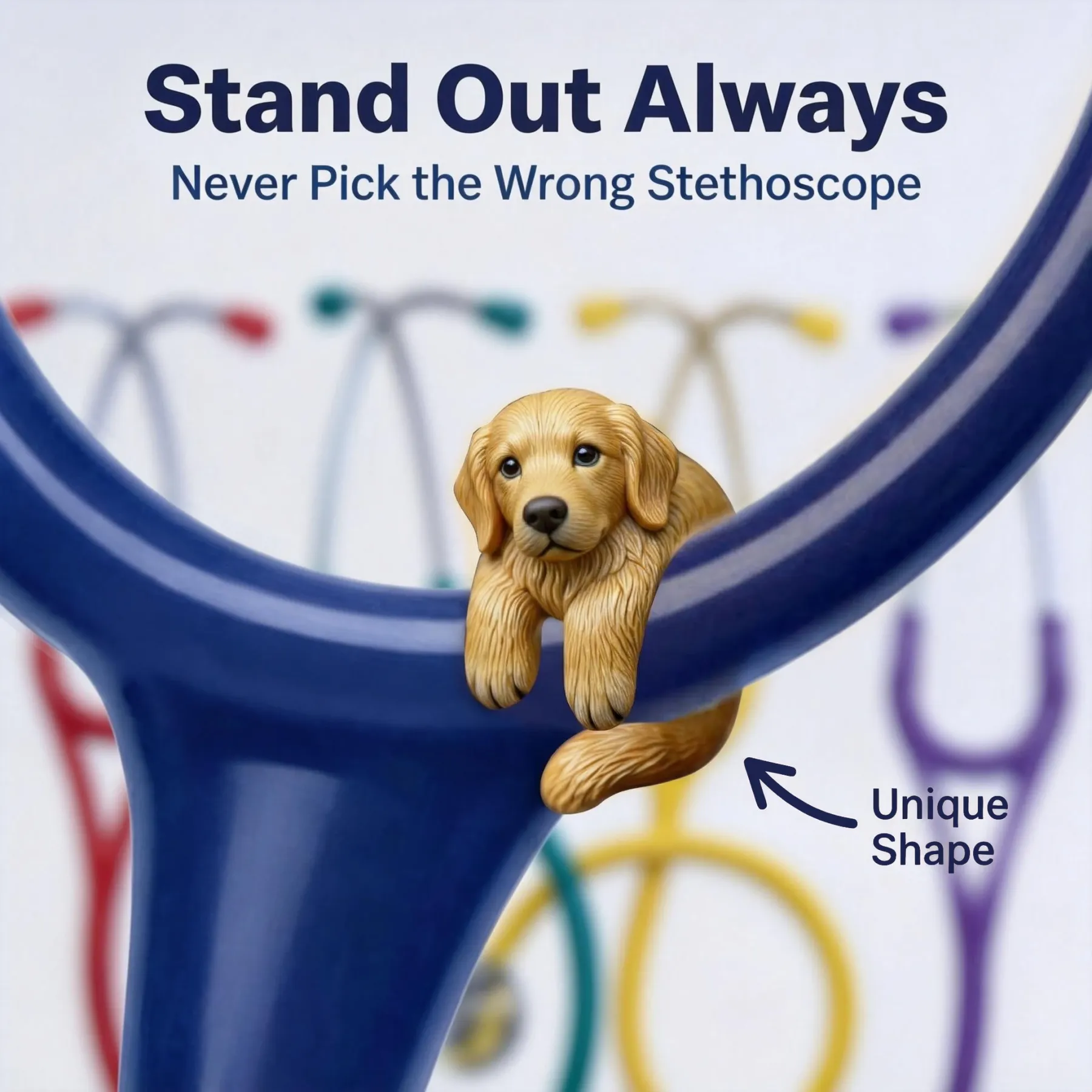 Custom 3D Handmade Ceramic-like Dog Cat Pet Stethoscope Tag for Veterinarians Nurses Doctors Medical Staff Nurses Week Gift