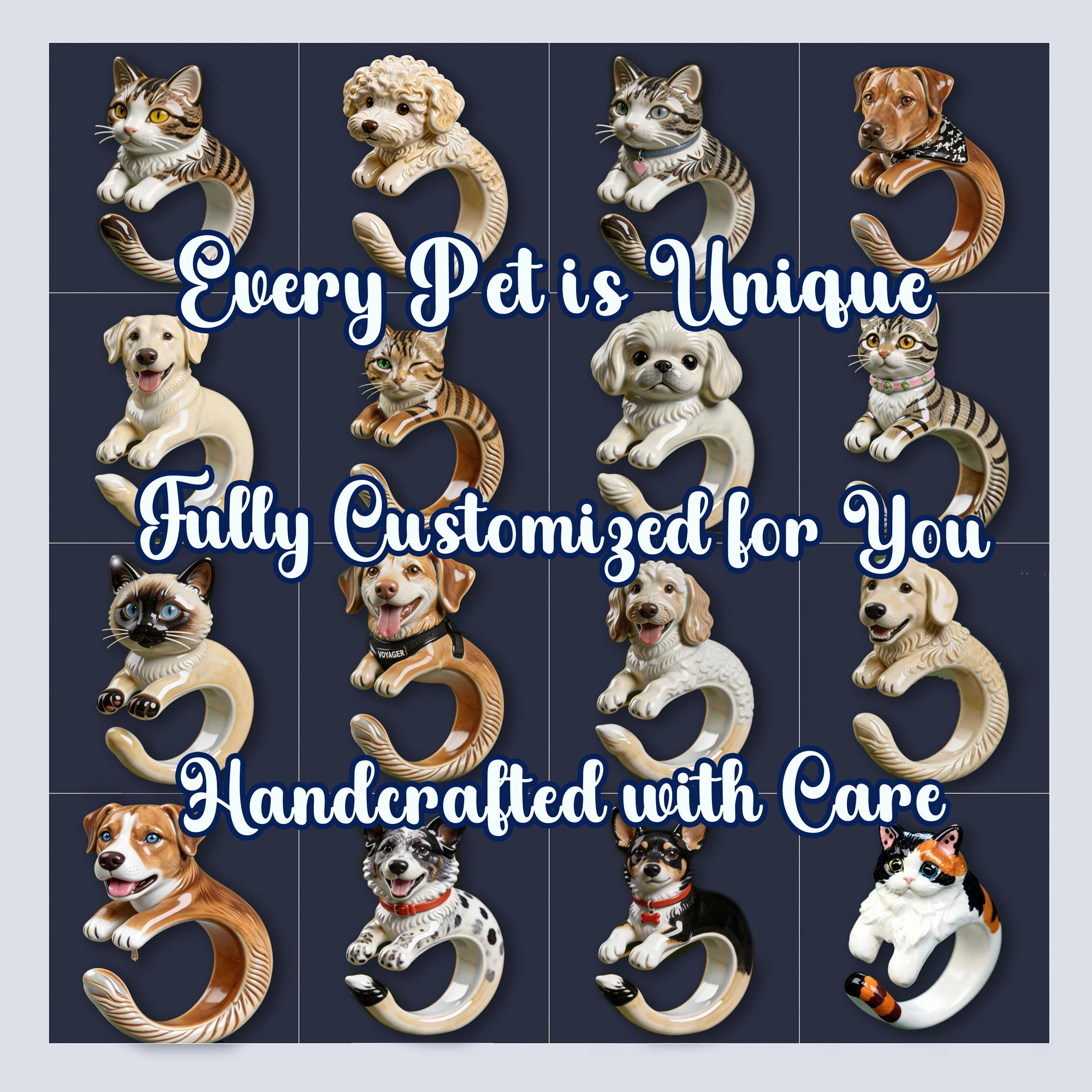 Custom 3D Handmade Ceramic-like Dog Cat Pet Stethoscope Tag for Veterinarians Nurses Doctors Medical Staff Nurses Week Gift