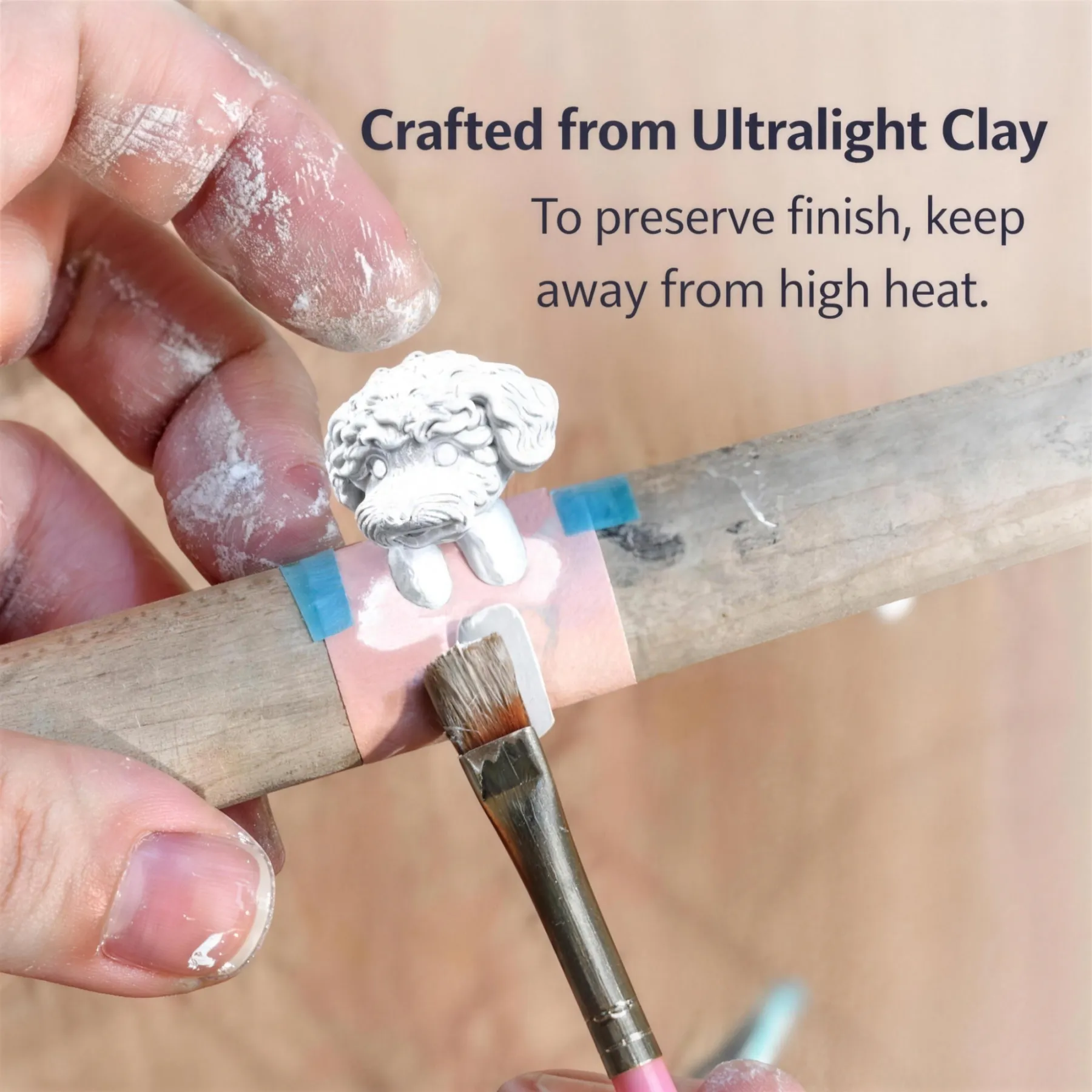 Custom 3D Handmade Ultralight Clay Ceramic Dog Cat Pet Stethoscope Tag for Veterinarians Nurses Doctors Medical Staff Nurses Week Gift