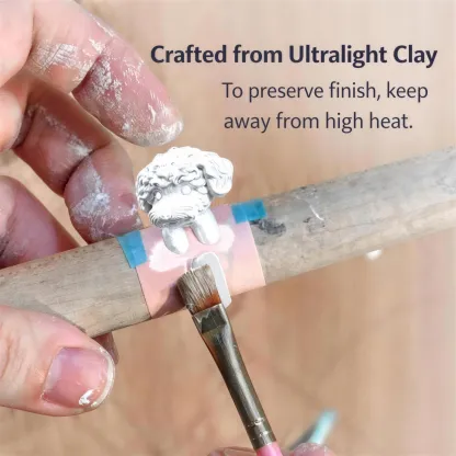 Custom 3D Handmade Ultralight Clay Ceramic Dog Cat Pet Stethoscope Tag for Veterinarians Nurses Doctors Medical Staff Nurses Week Gift