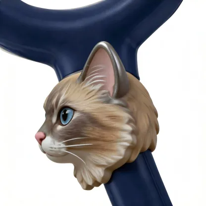 Custom 3D Handmade Ceramic Cat Dog Pet Face Stethoscope Name Tag for Nurses Doctors Medical Staff