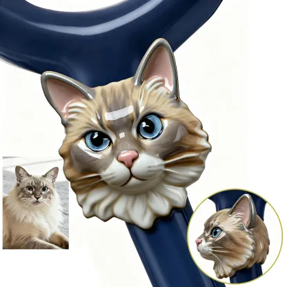 Custom 3D Handmade Ceramic Dog Cat Pet Stethoscope Tag for Nurses Doctors Medical Staff