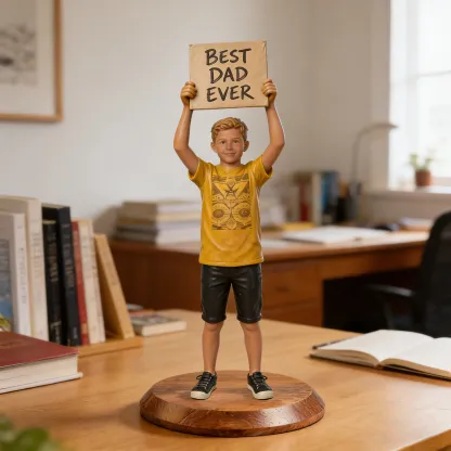 Custom Kid Boy Girl Highly Realistic Full-Color 3D Full Body Figurine for Father's Day