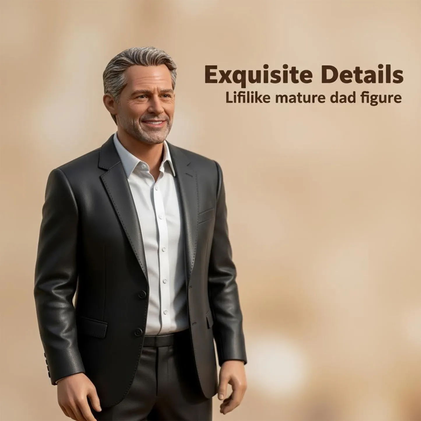 Custom Men Dad Highly Realistic Full-Color 3D Full Body Figurine for Father's Day