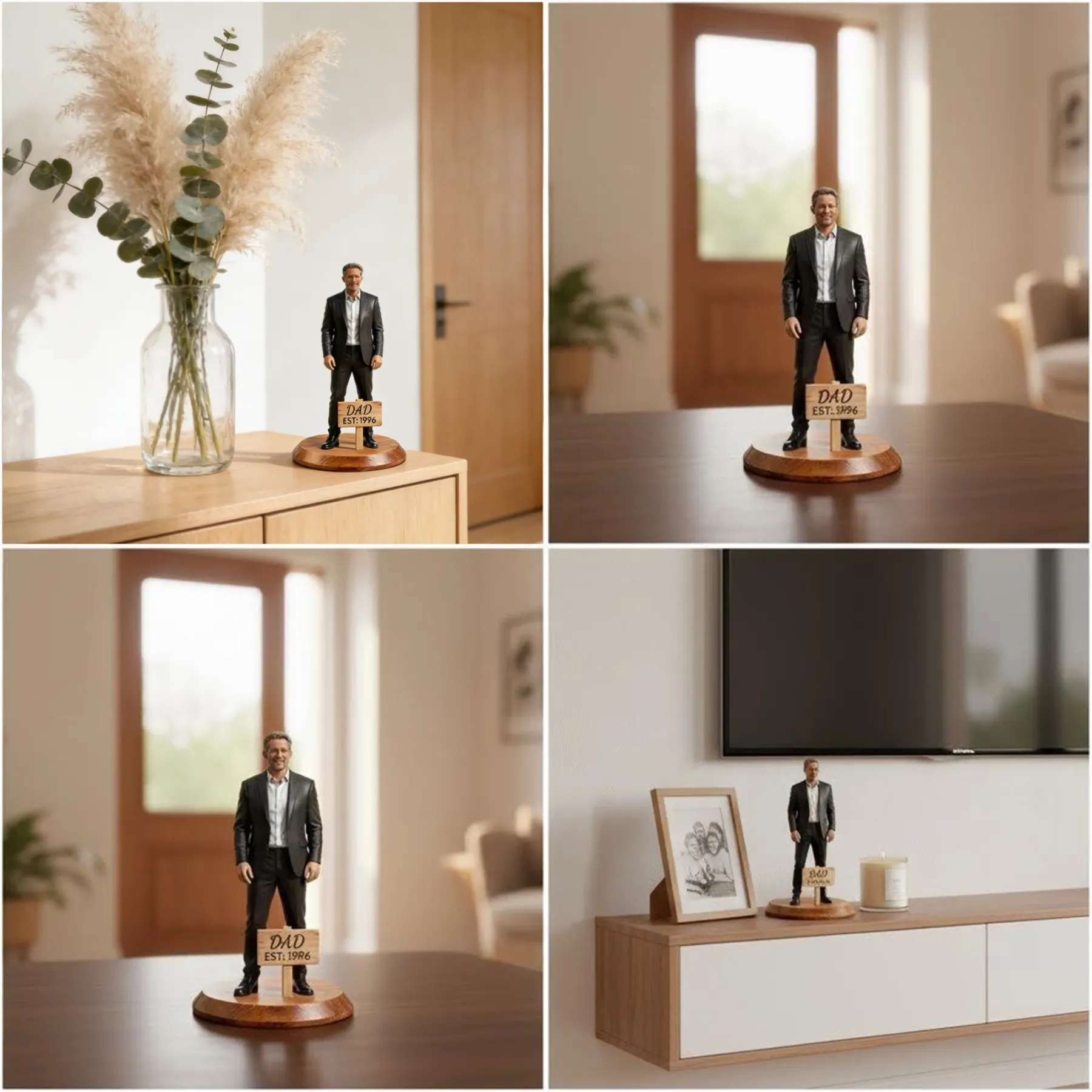 Custom Men Dad Highly Realistic Full-Color 3D Full Body Figurine for Father's Day