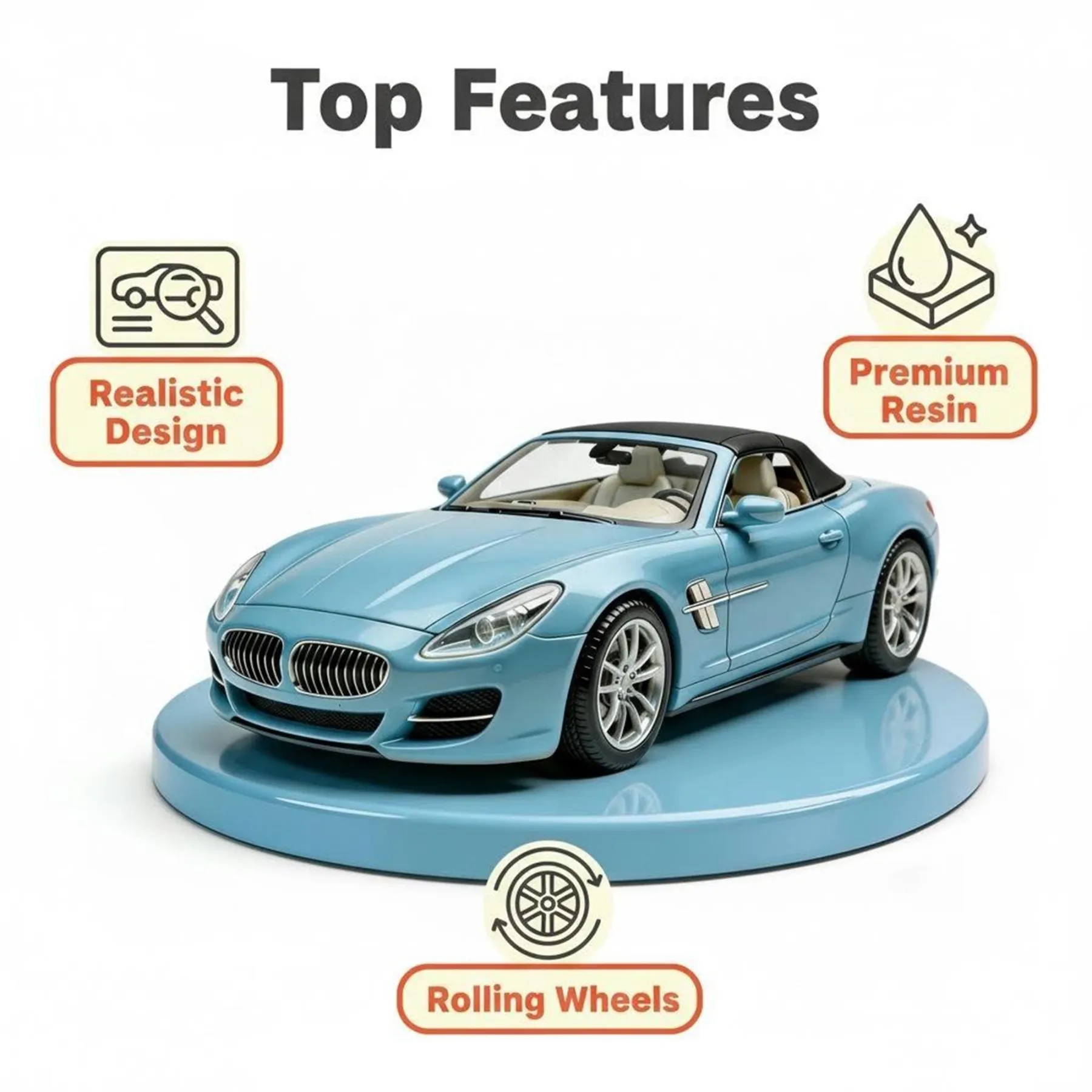 Custom 3D Car Full-Color Model from Photo