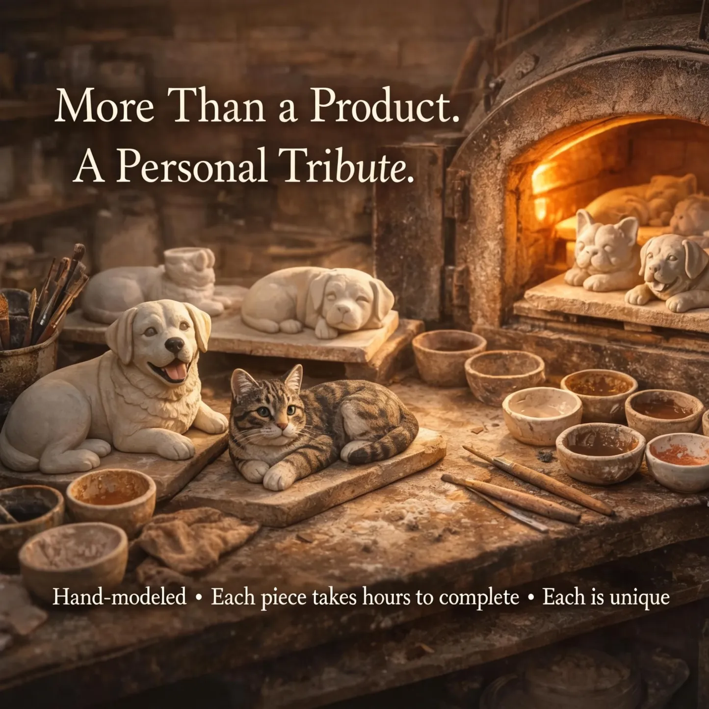 Personalized Pet Memorial Highly Realistic Full-Color 3D Pet Dog Cat Statue from Photo