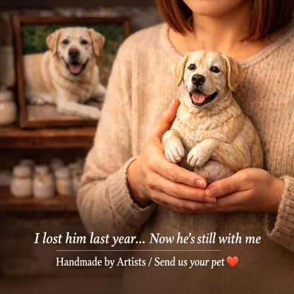 Personalized Pet Memorial Highly Realistic Full-Color 3D Pet Dog Cat Statue from Photo