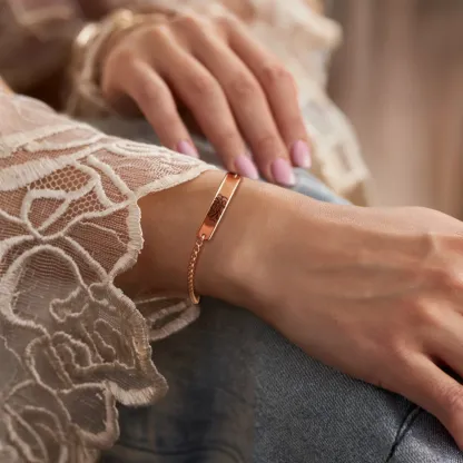 Custom 1-5 Birth Flower Adjustable Bracelet