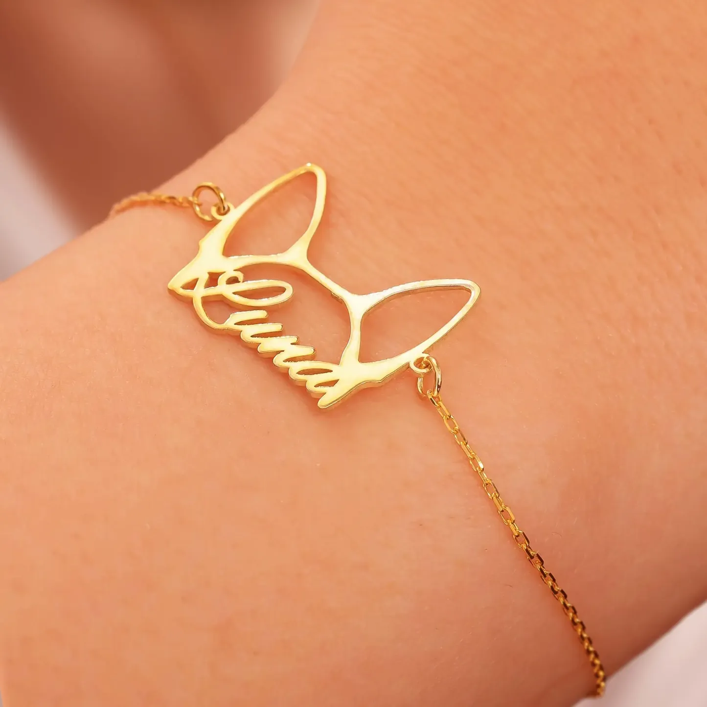 Pesonalized 1-3 Dog Ears Name Bracelet for Dog Pet Lover-BY PROMISE-Pet,Name