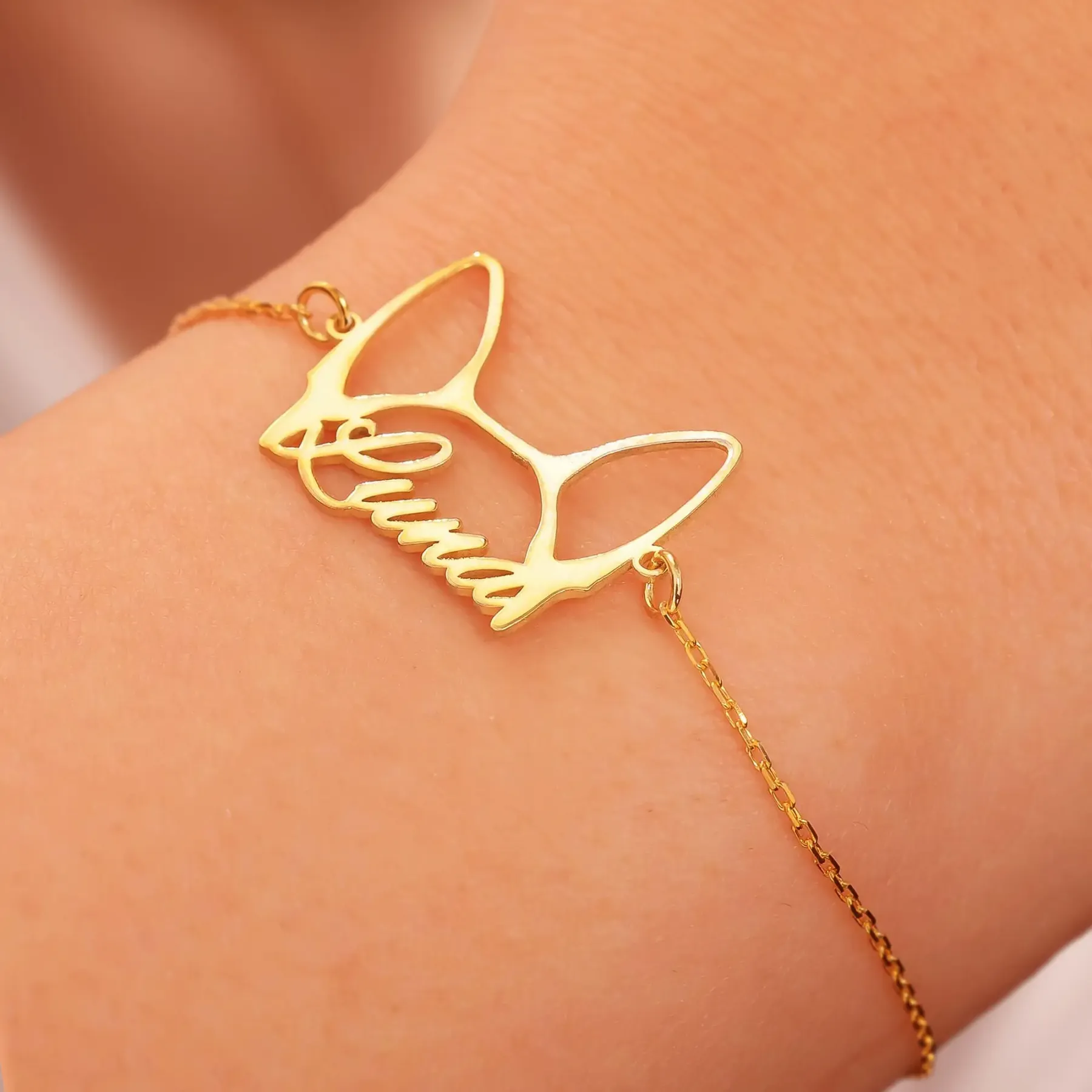 Pesonalized 1-3 Dog Ears Name Bracelet for Dog Pet Lover-BY PROMISE-Pet,Name