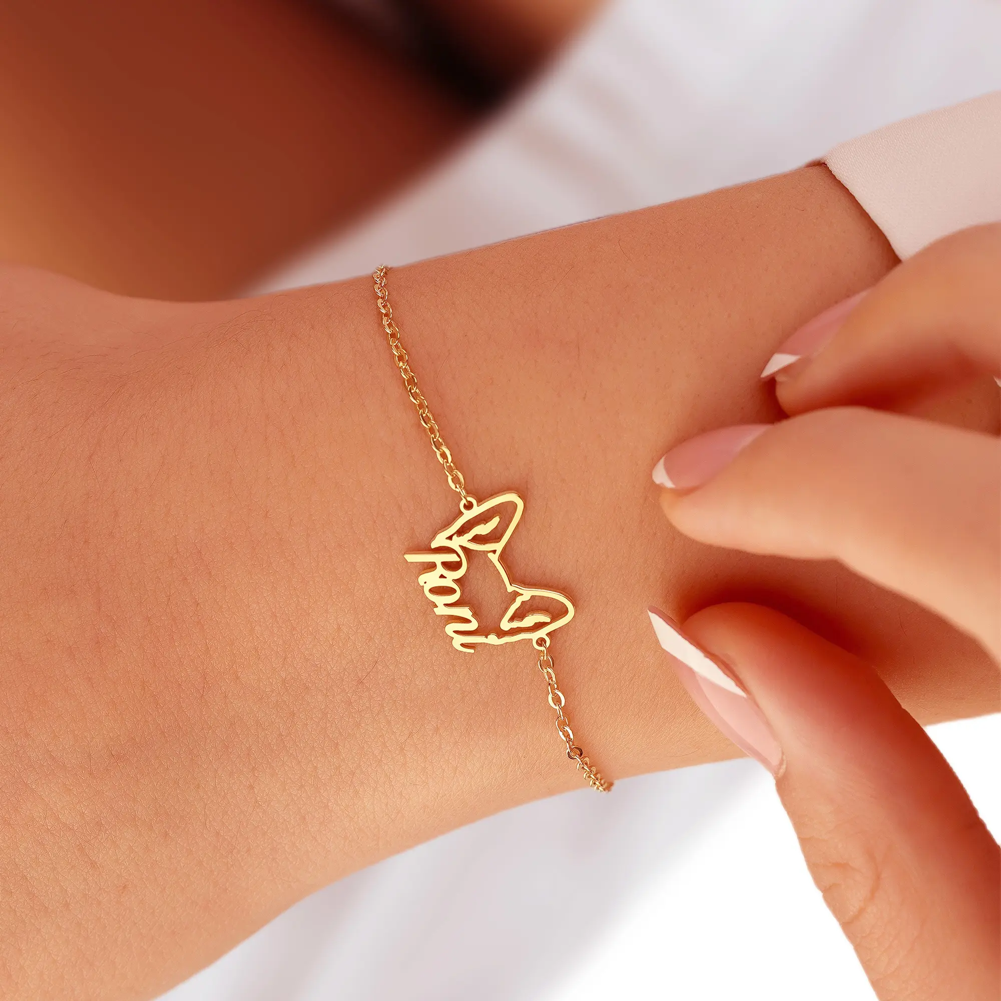 Pesonalized 1-3 Dog Ears Name Bracelet for Dog Pet Lover-BY PROMISE-Pet,Name