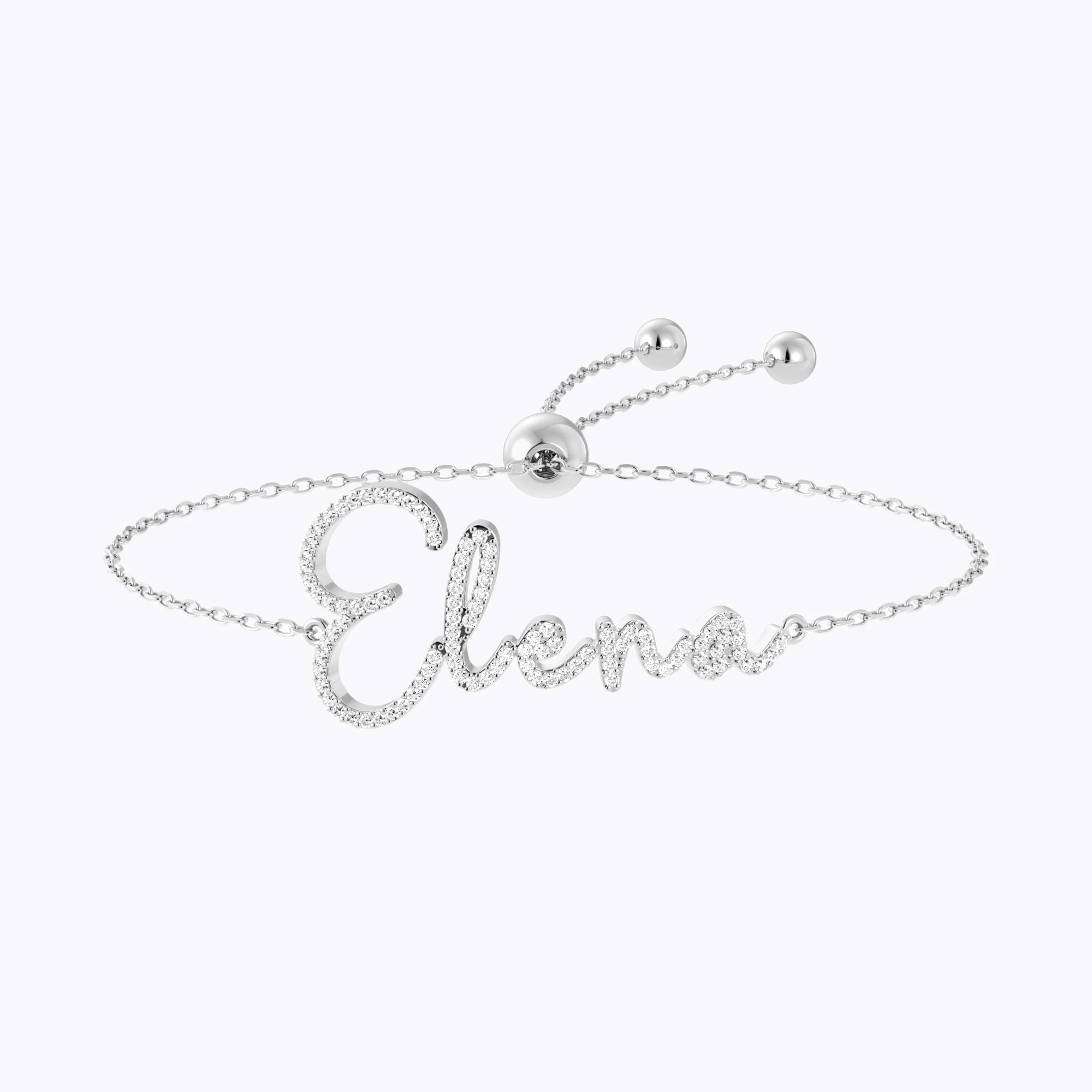 Custom Adjustable Pavé Name Bracelets