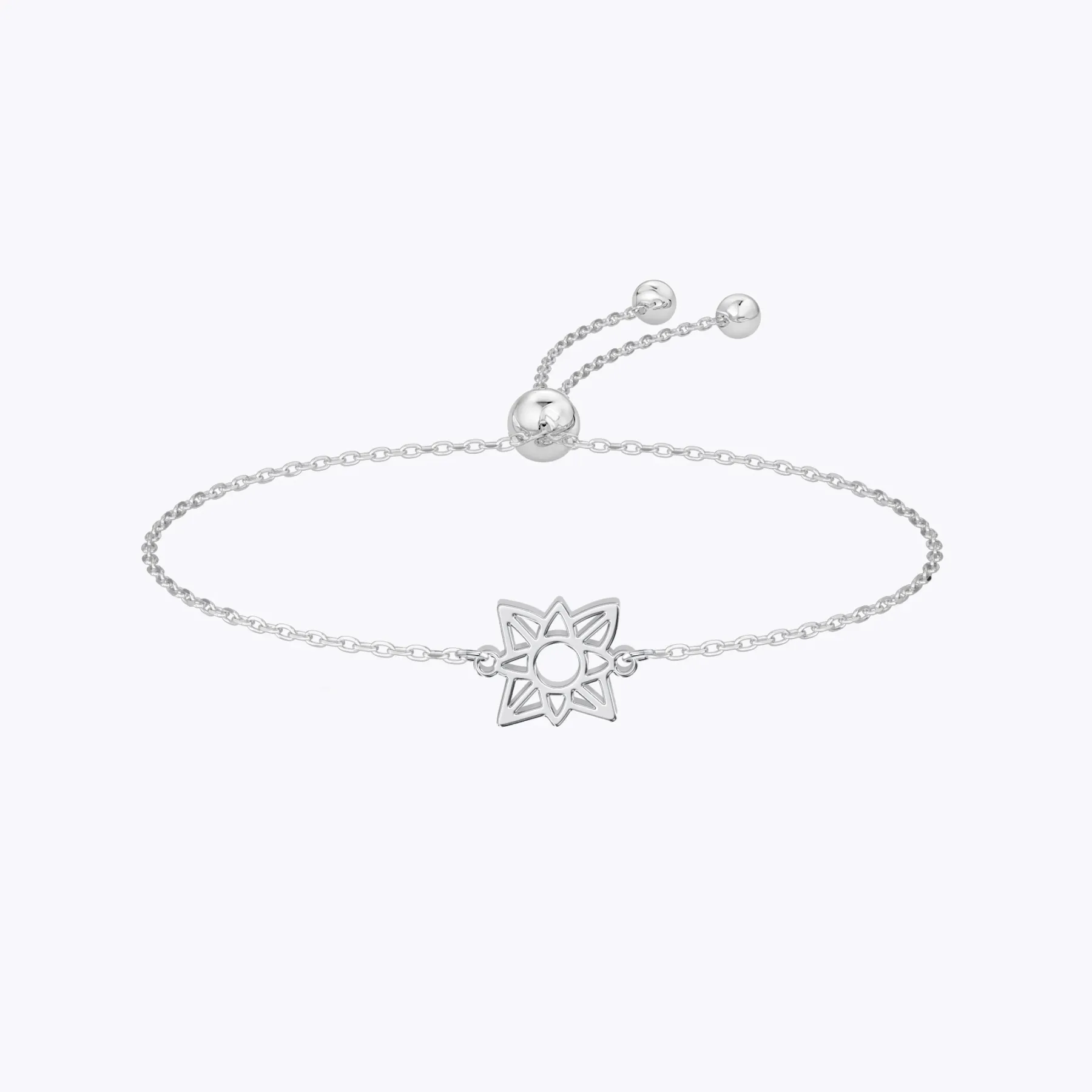 Custom 1-8 Birth Flower Outline Bracelet