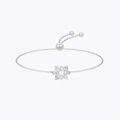 Custom 1-8 Birth Flower Outline Bracelet