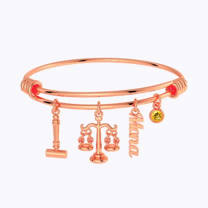 Custom Legal Charm Bracelet for Lawyers