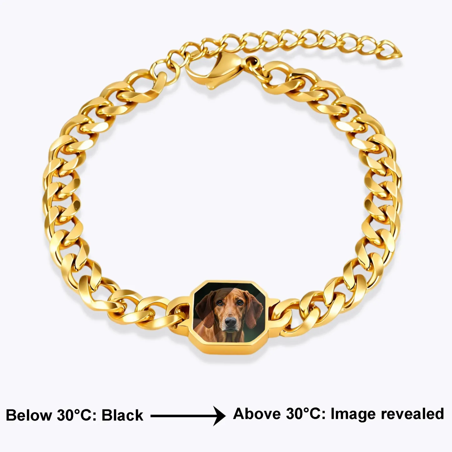 Custom Octagonal Hidden Photo Heat Activated Bracelet