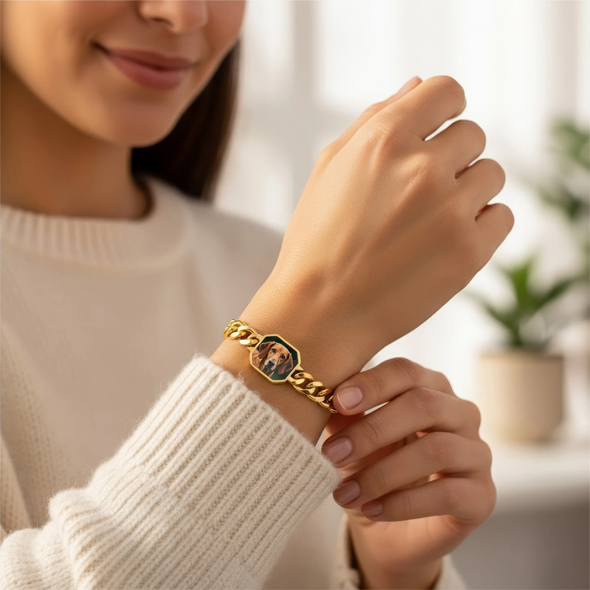 Custom Octagonal Hidden Photo Heat Activated Bracelet