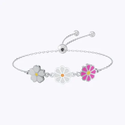 Custom 1-8 Colorful Birth Flower Bracelet