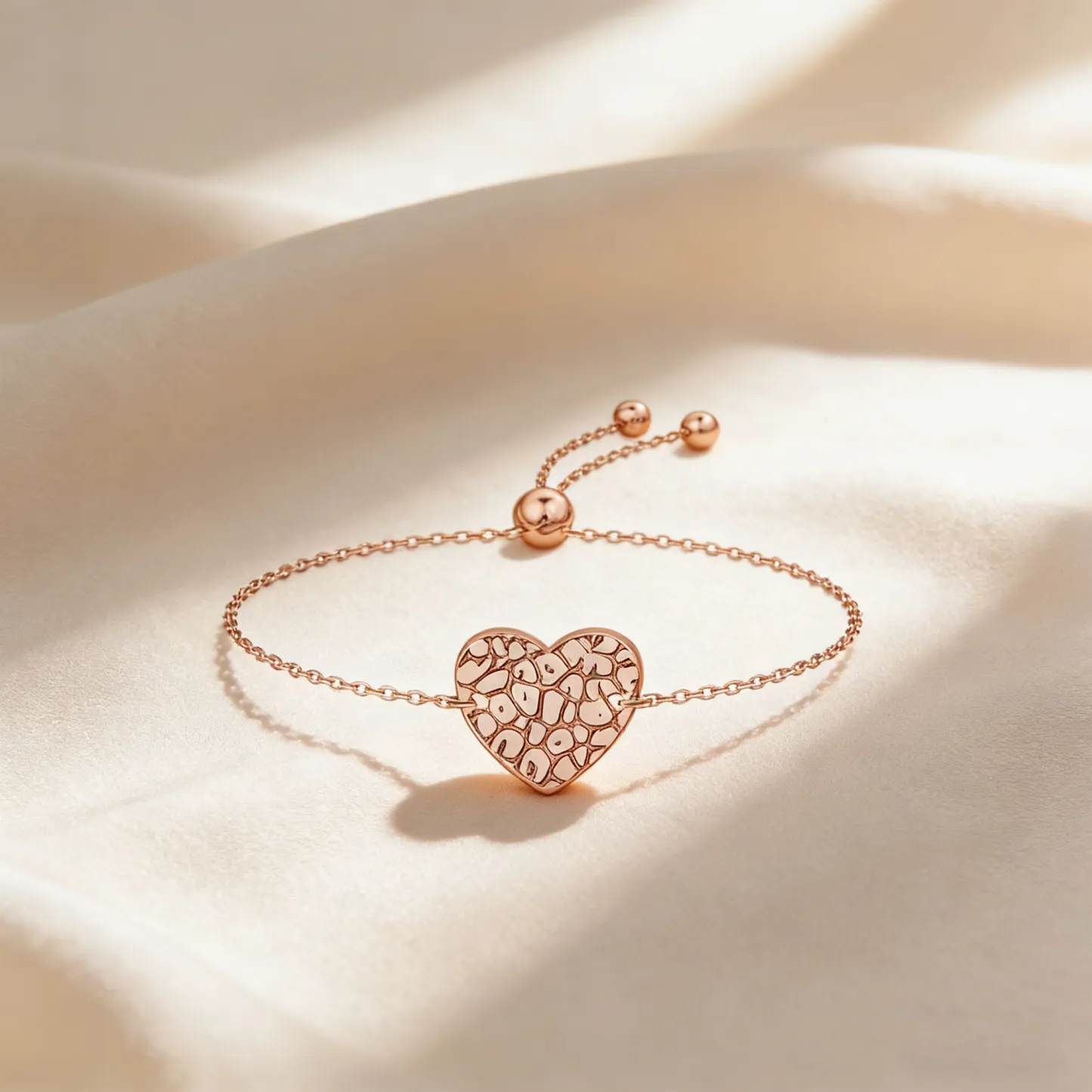 Custom Dog Cat Nose Print Heart Shape Pendant Bracelet with Engraved Name