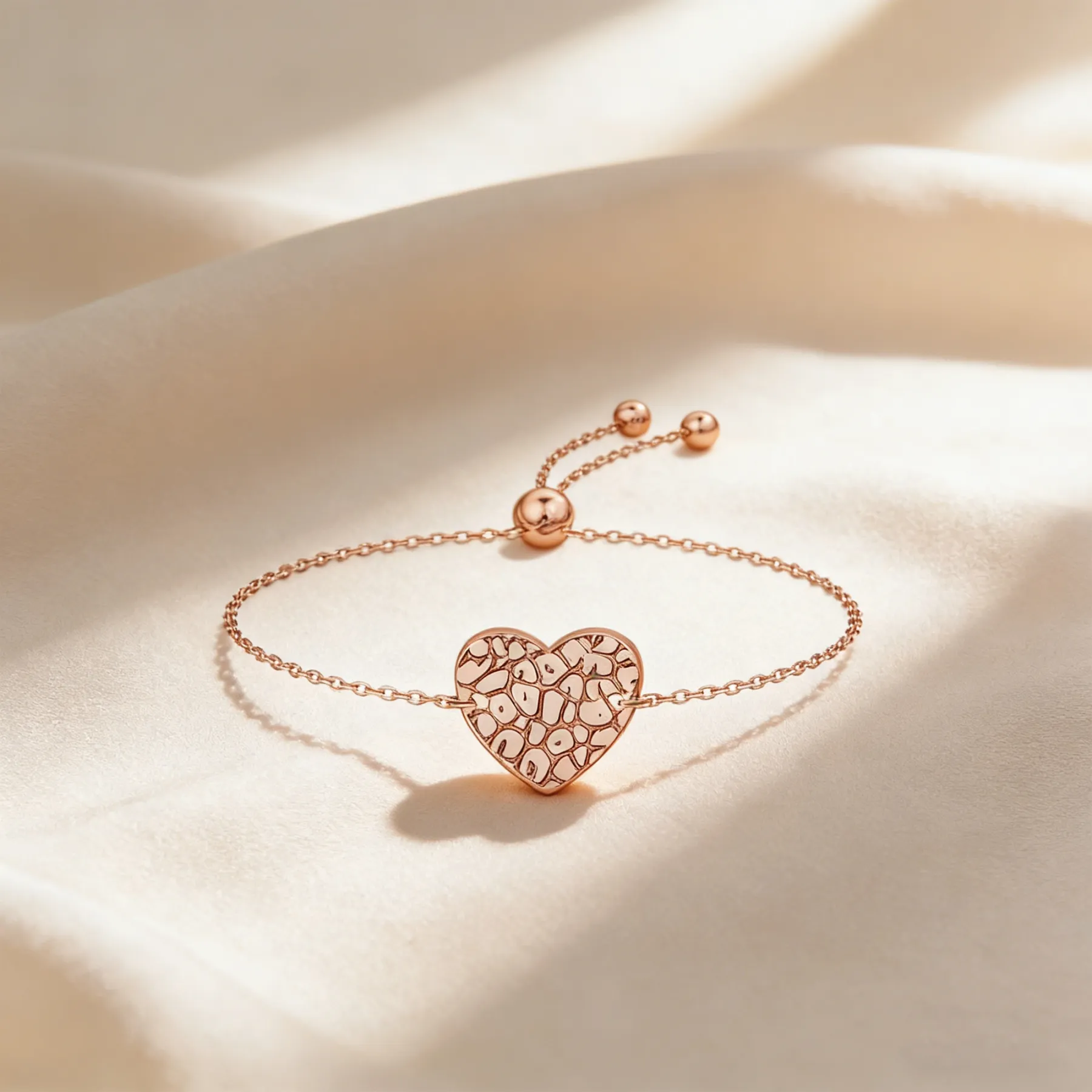 Custom Dog Cat Nose Print Heart Shape Pendant Bracelet with Engraved Name